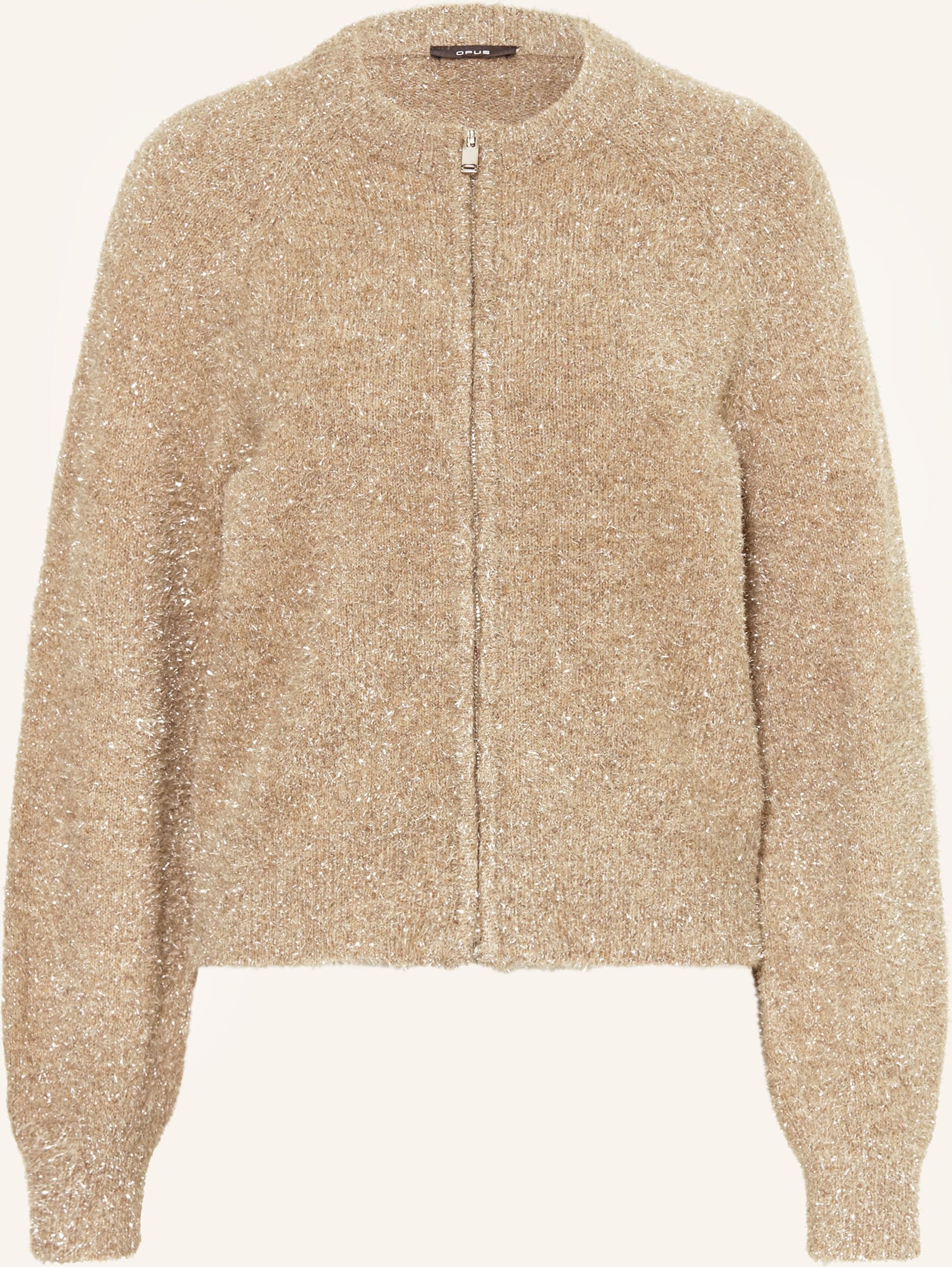 Opus Strickjacke Dosmic Mit Glitzergarn beige