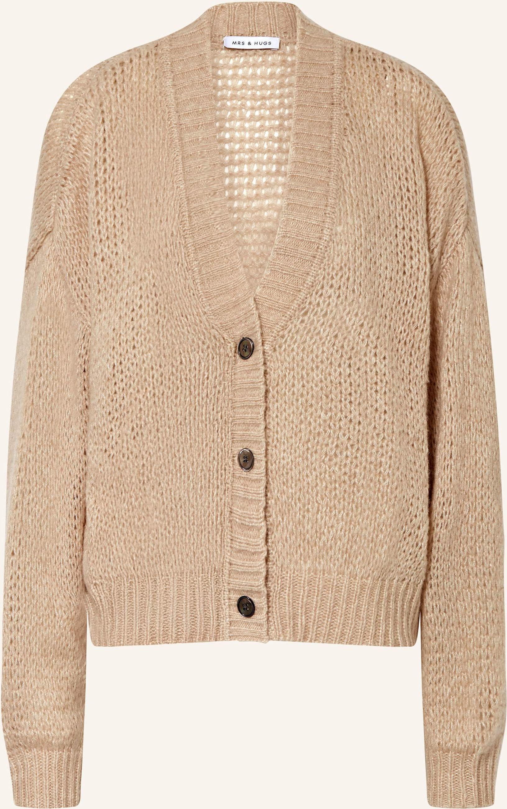 Mrs & Hugs Strickjacke beige