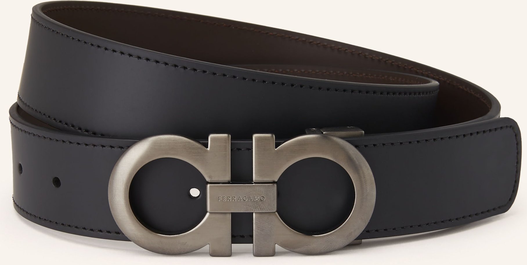 Ferragamo Ledergürtel schwarz