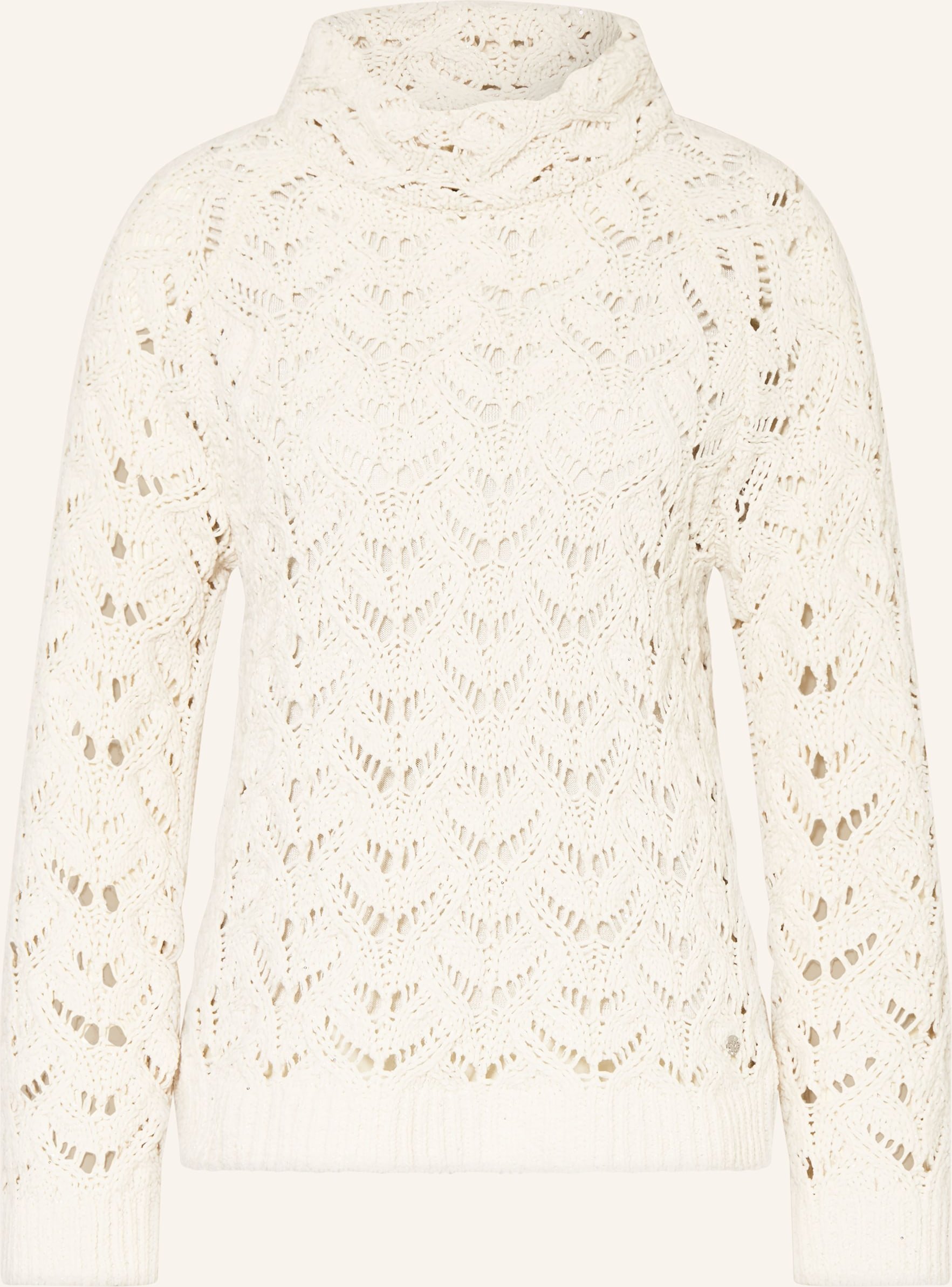 Monari Pullover Mit Glitzergarn Und Pailletten weiss