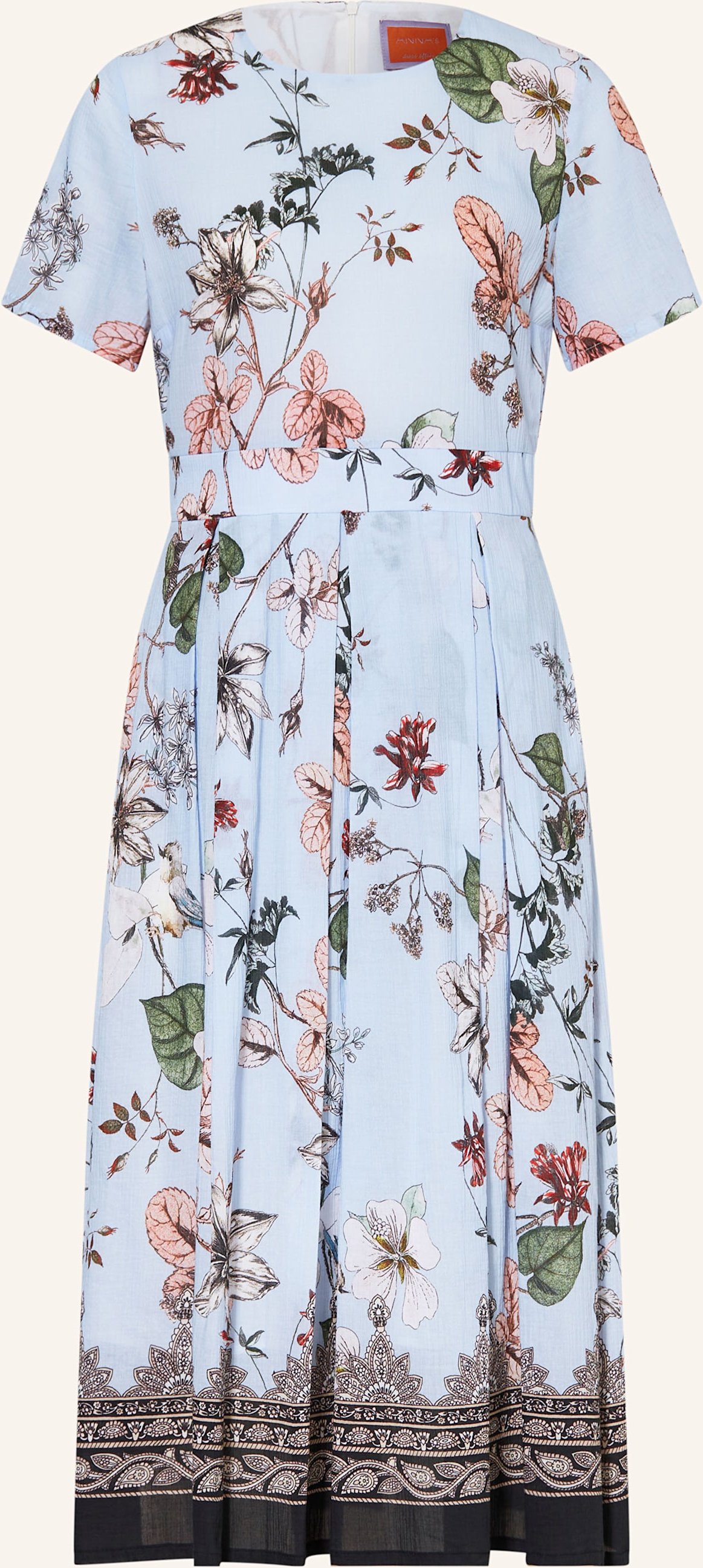 Anna's Kleid Mit Plissees blau