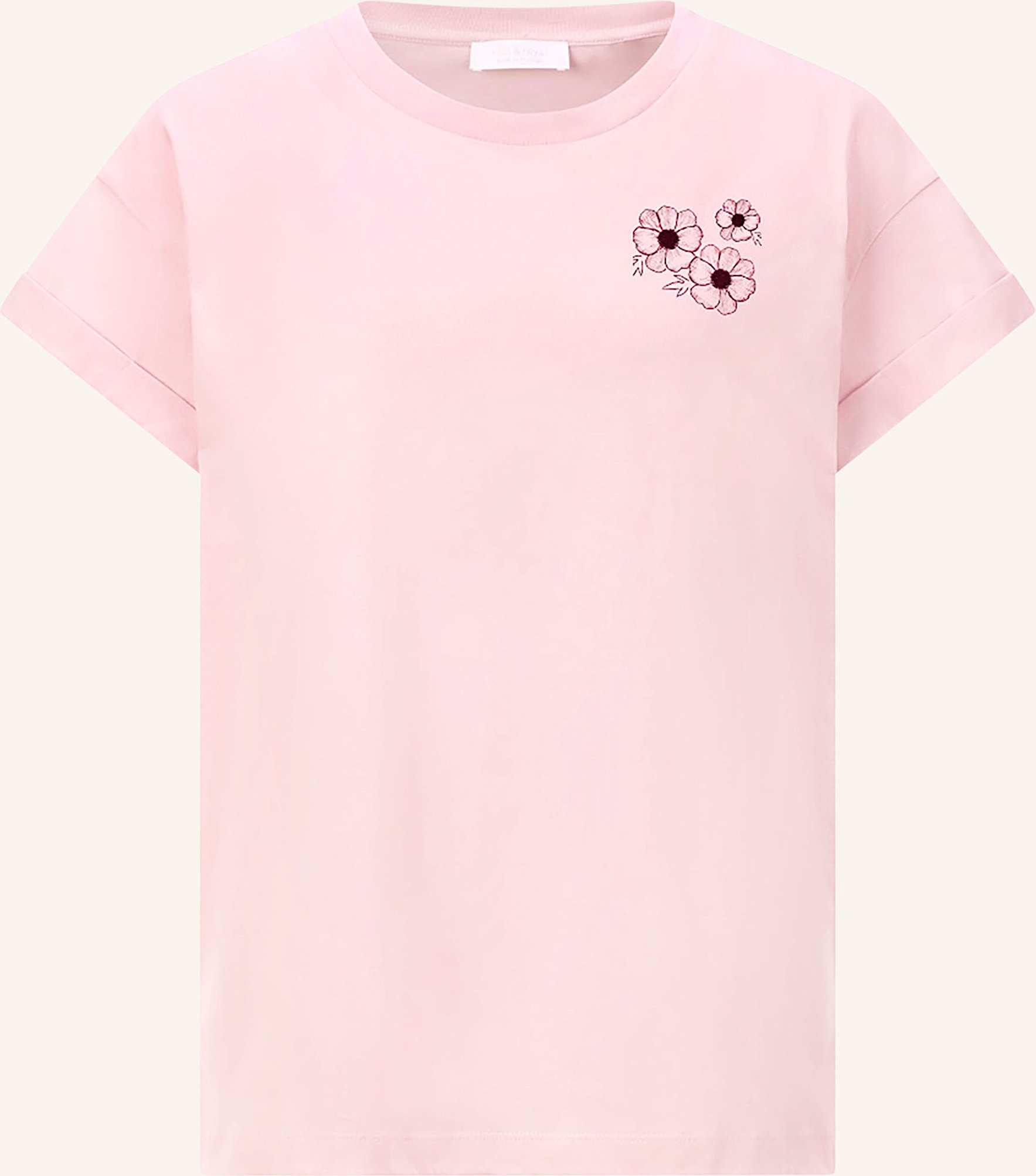 Rich & Royal T-Shirt Boyfirend Mit Schmucksteinen weiss