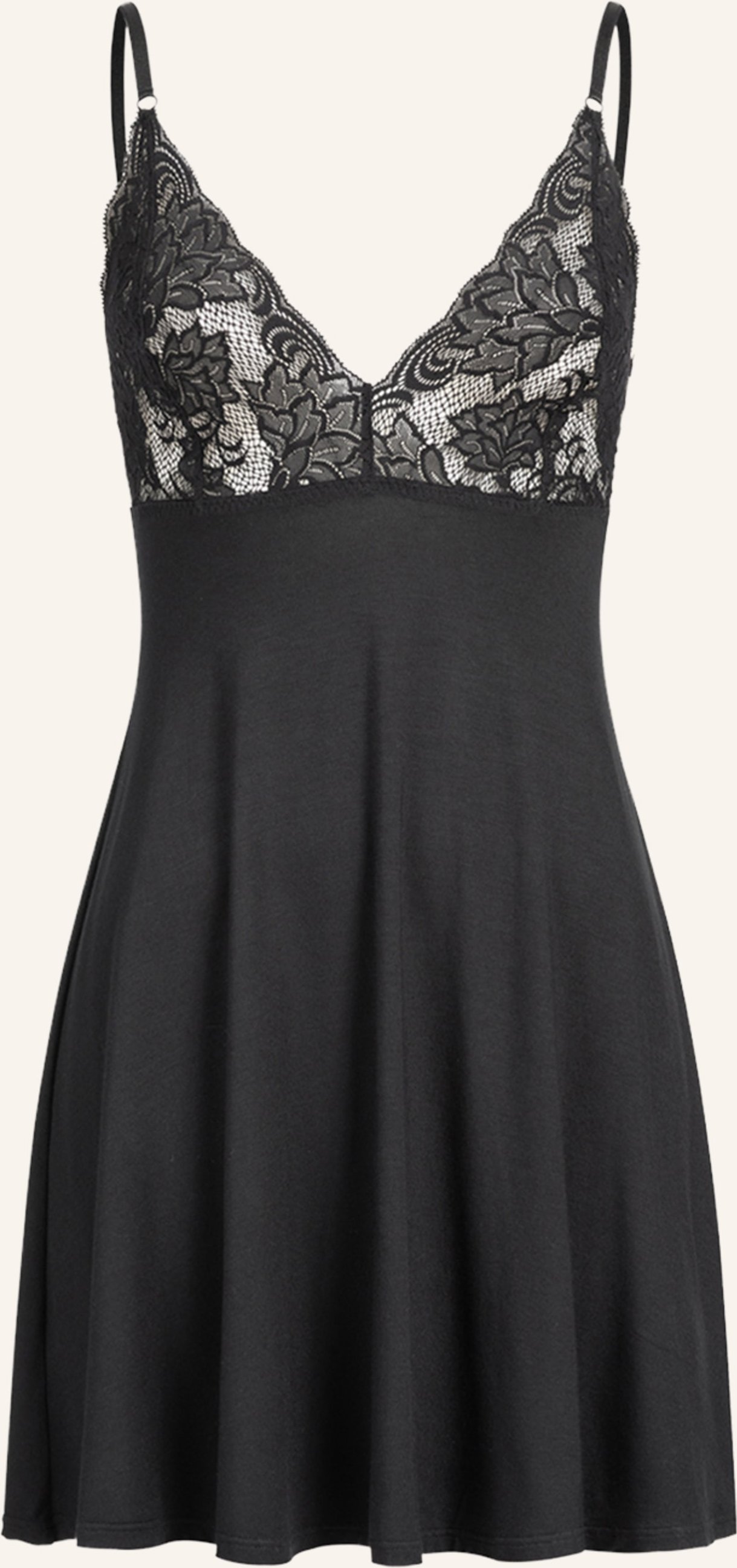 Erlich Textil Nachthemd Lene schwarz