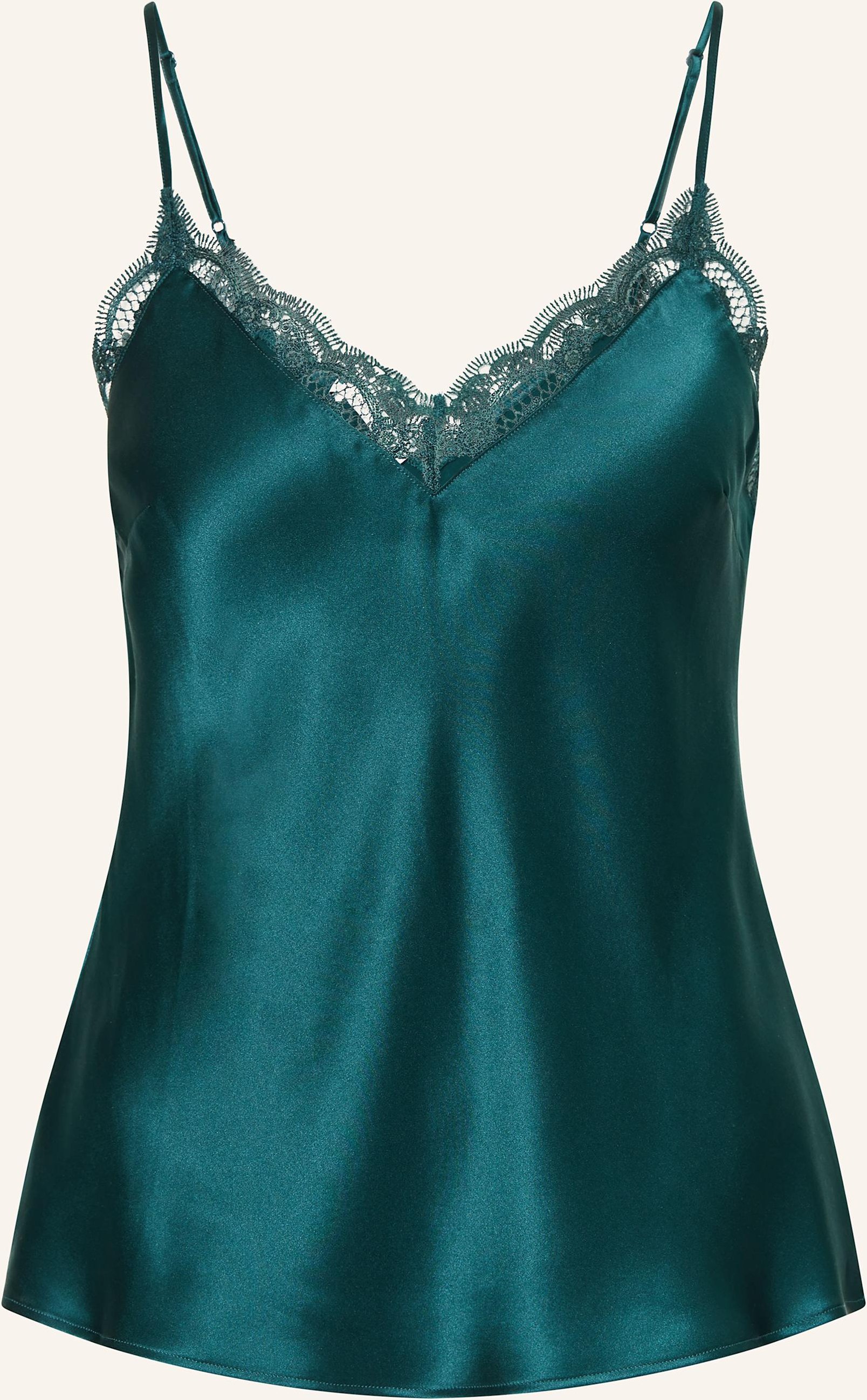 Simone Pérèle Schlaftop Love Me Aus Seide gruen