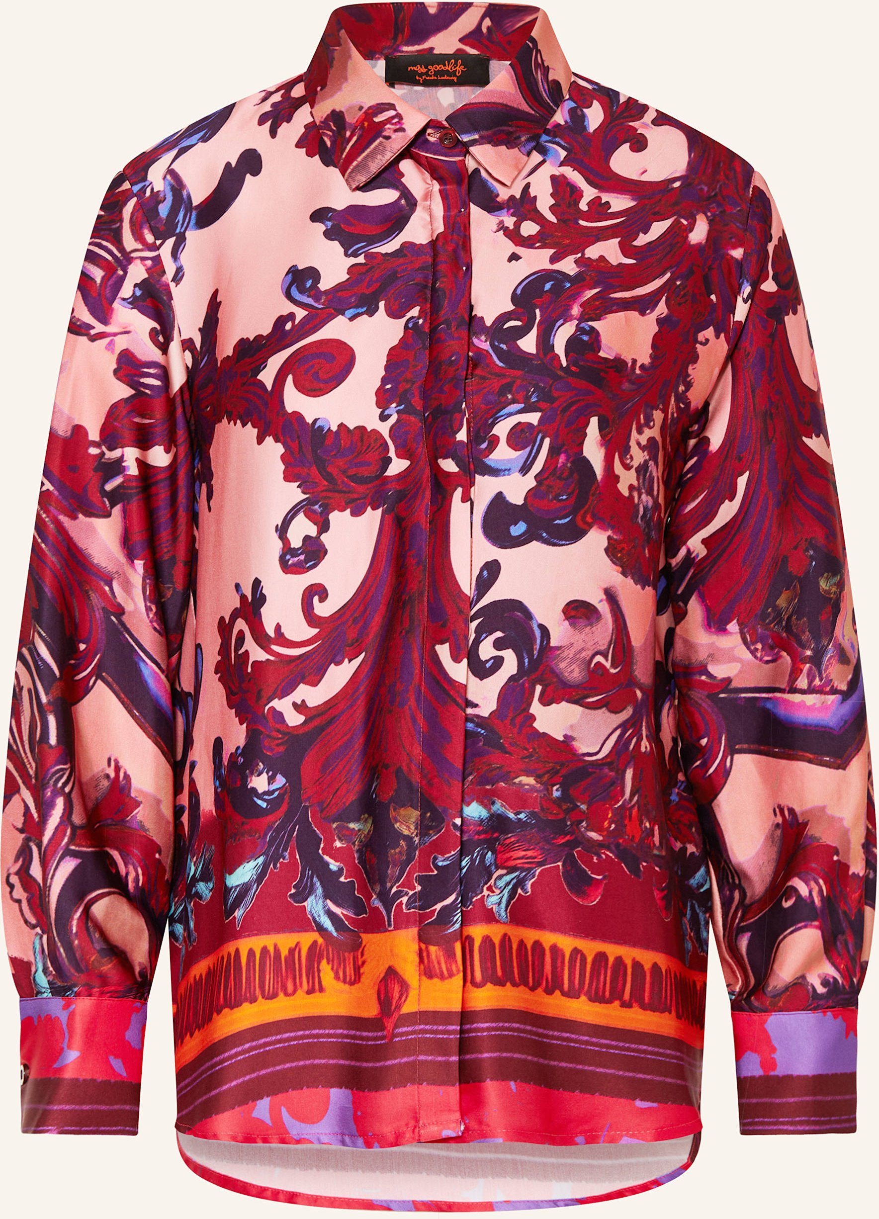 Miss Goodlife Hemdbluse Aus Satin rosa