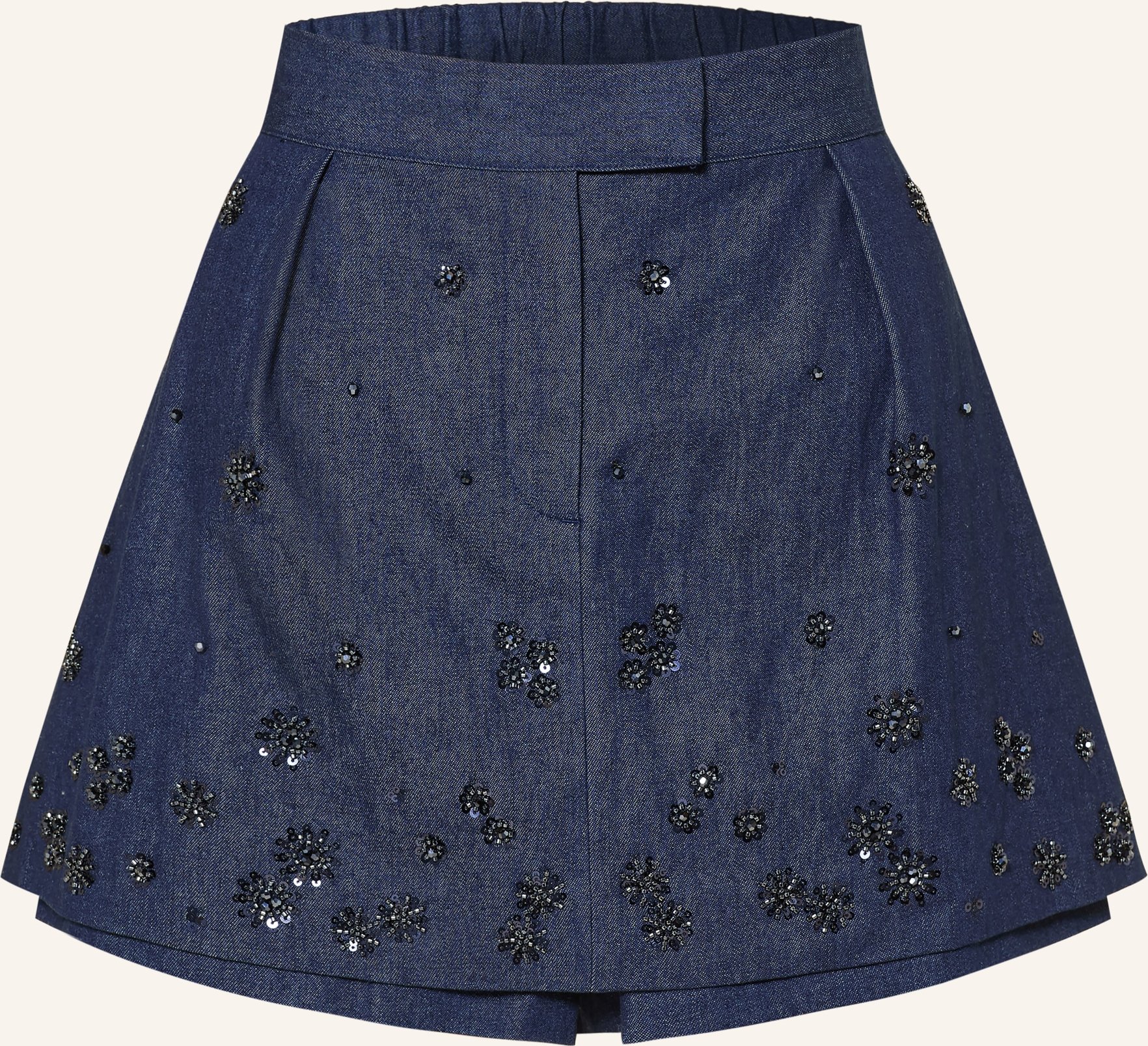 Maje Jeansskort Mit Pailletten blau