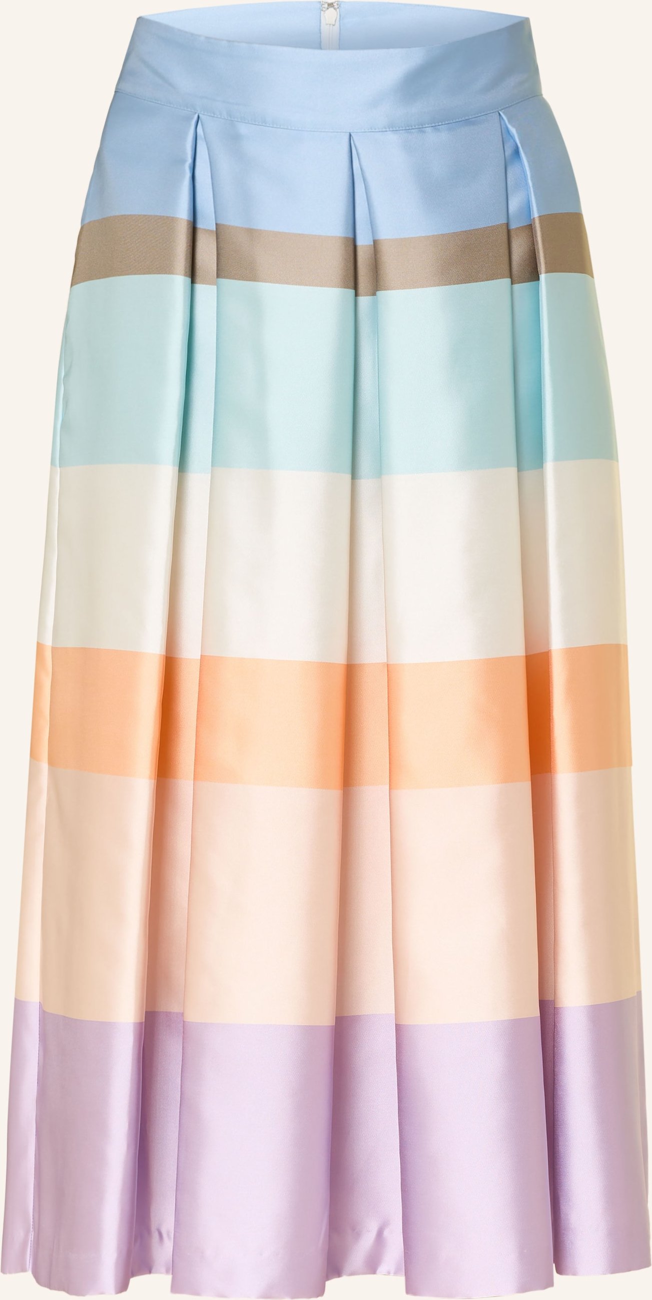 Van Laack Faltenrock Vl-Ranaly-Pxk Aus Satin blau