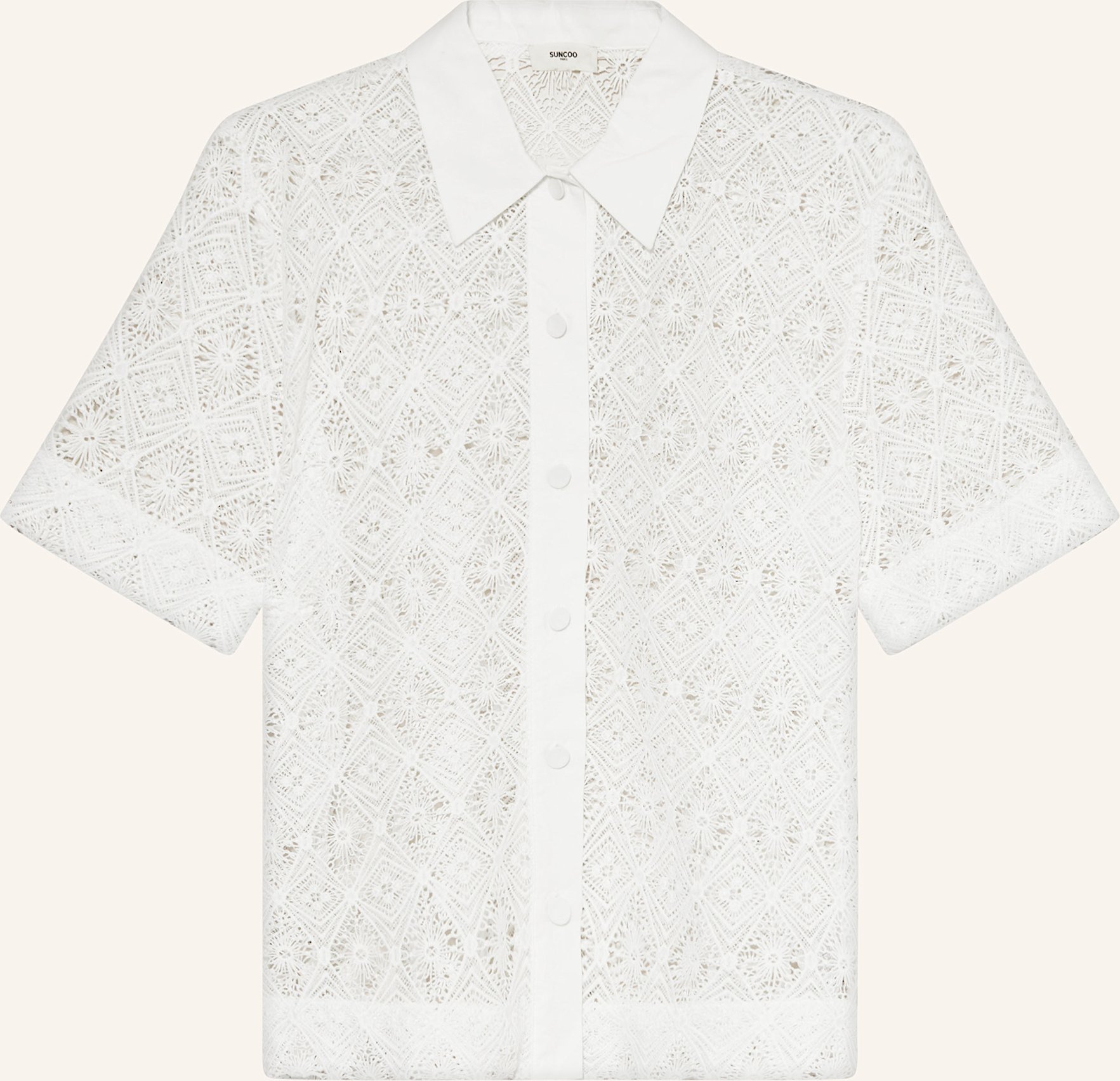 Suncoo Hemdbluse Lalie Aus Spitze weiss