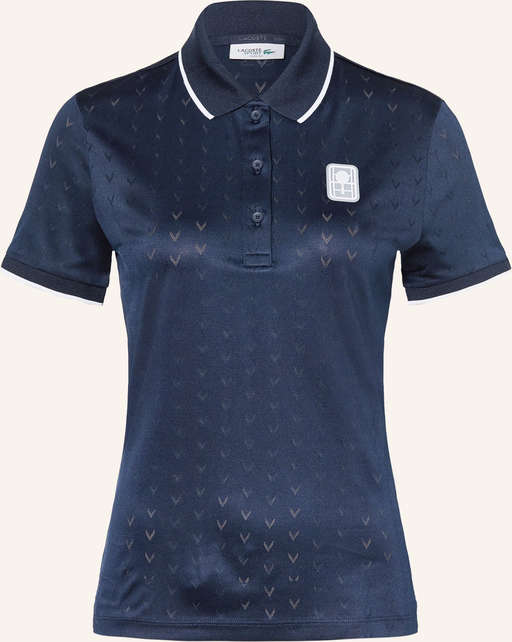 Lacoste Funktions-Poloshirt Tennis Heritage blau