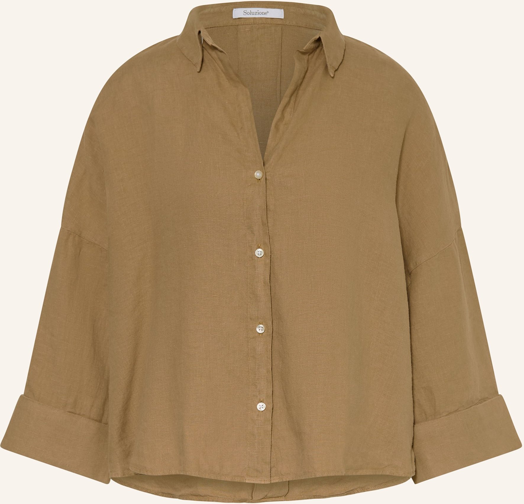 Soluzione Leinenbluse braun