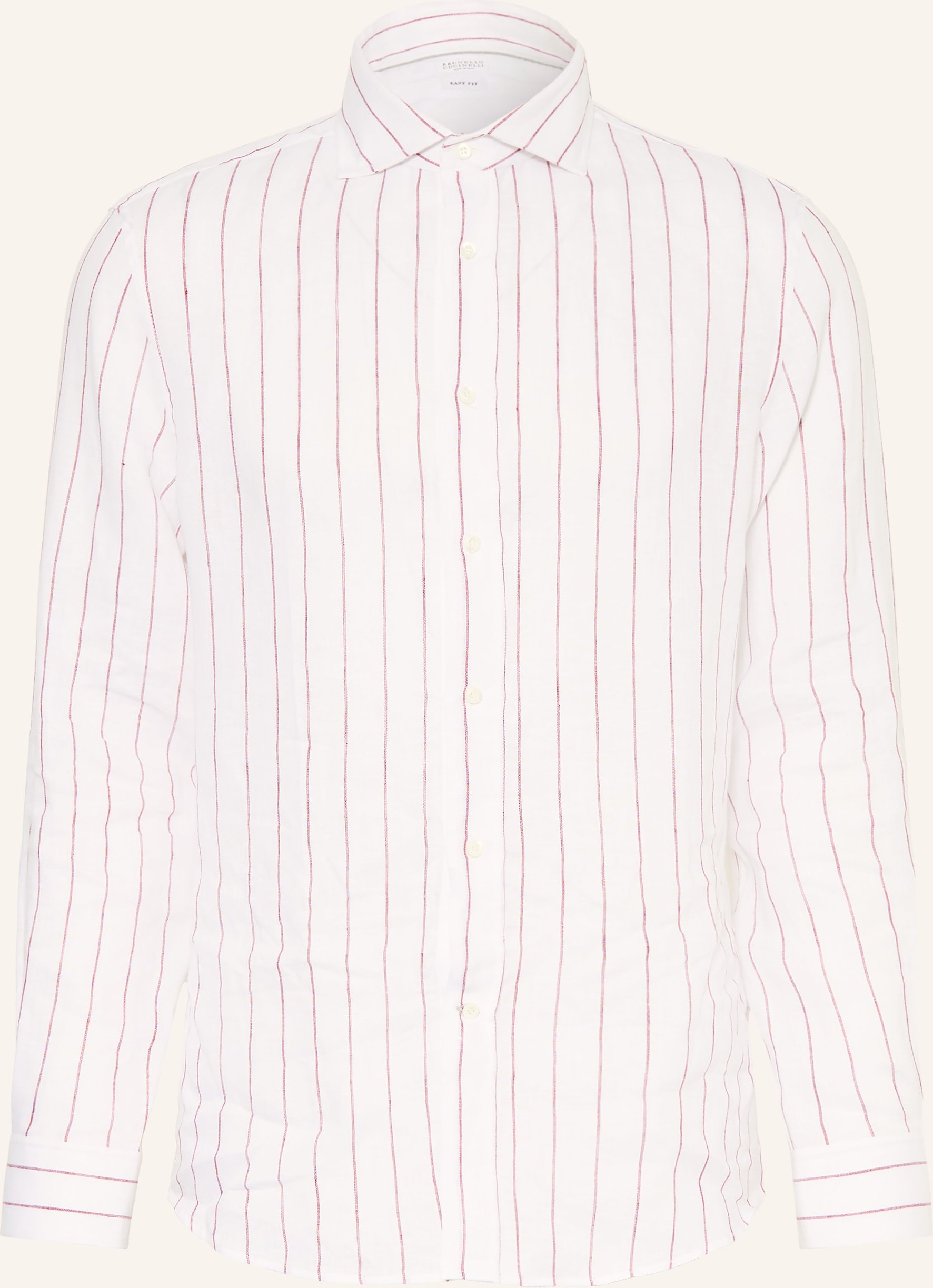 Brunello Cucinelli Leinenhemd Regular Fit weiss