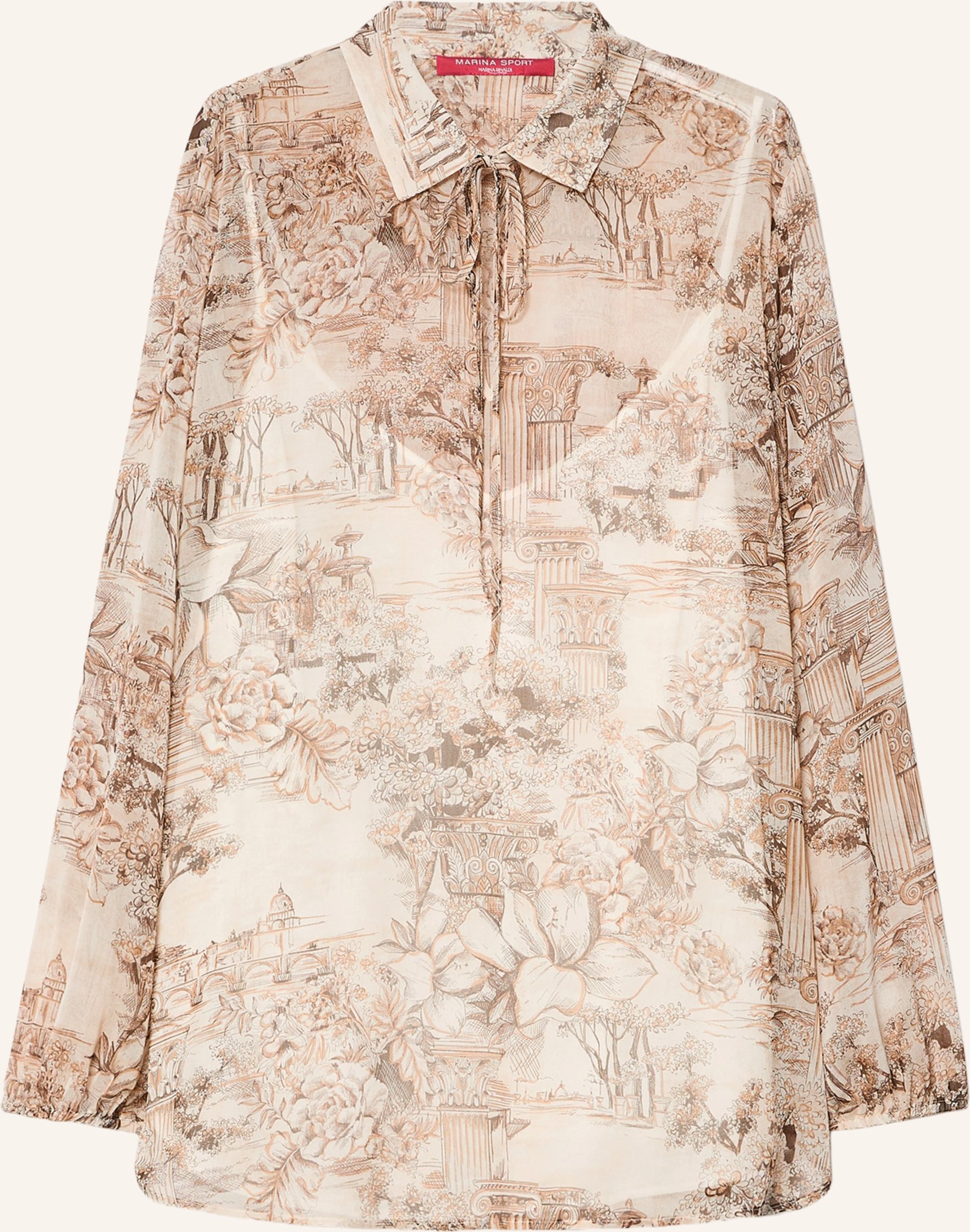 Marina Rinaldi Blusenshirt Mit Schmucksteinbesatz beige