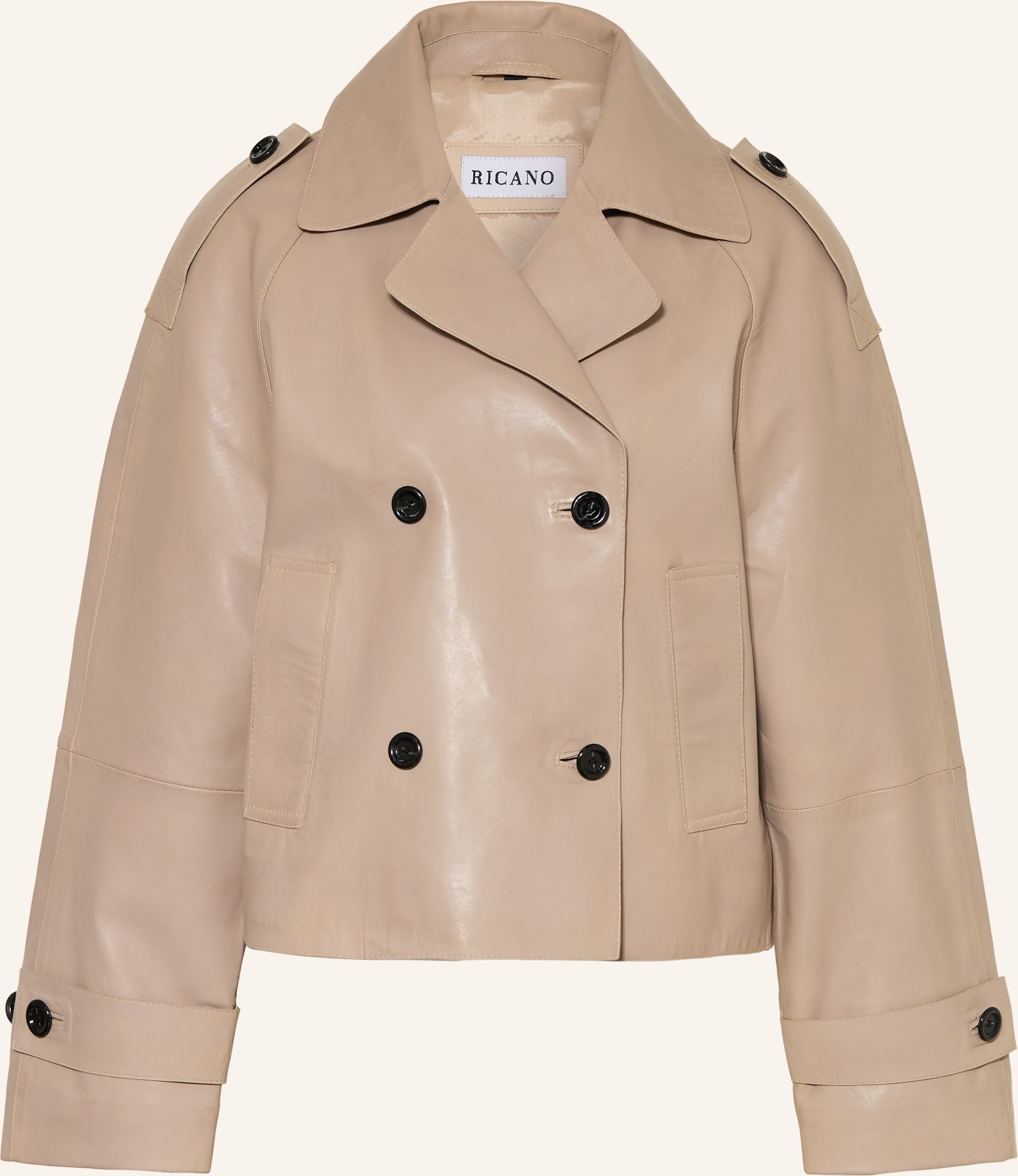 Ricano Trench-Jacke Aus Leder beige