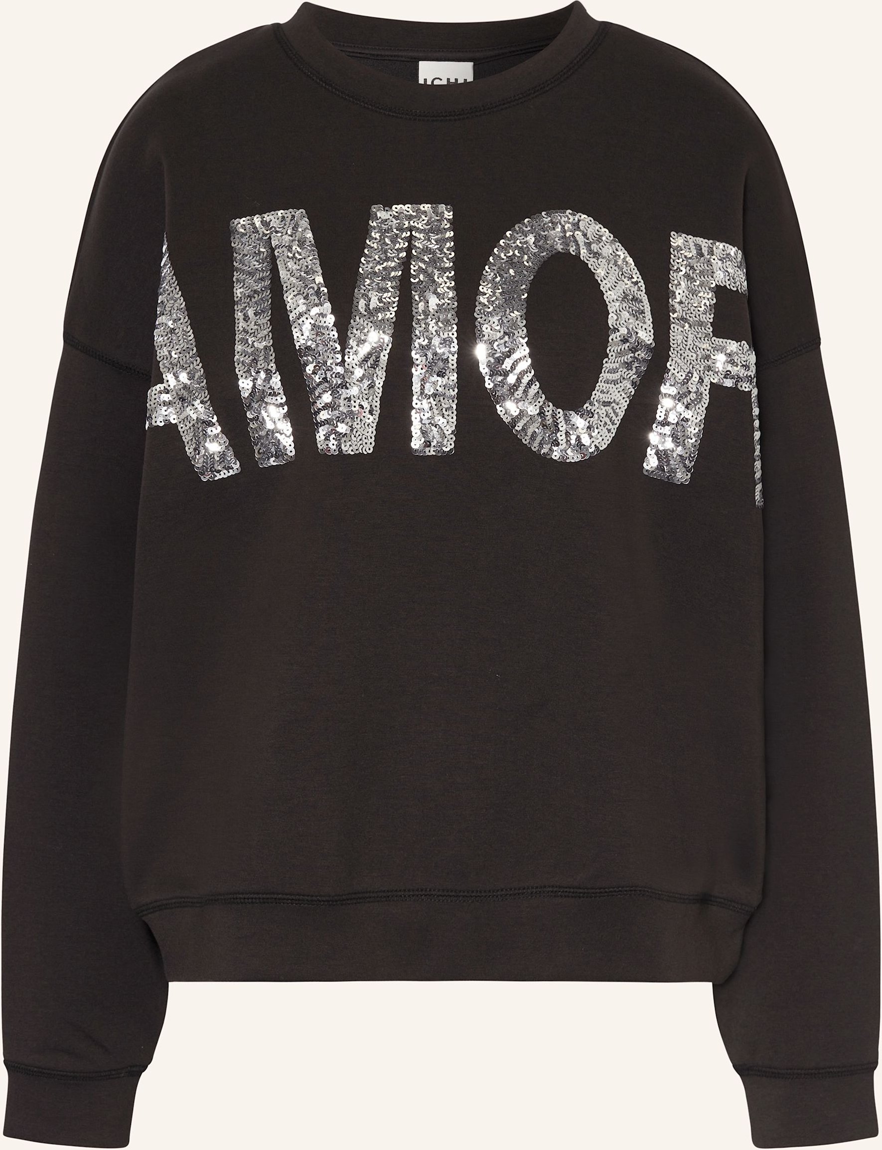 Ichi Sweatshirt Ihkelicia Mit Pailletten schwarz