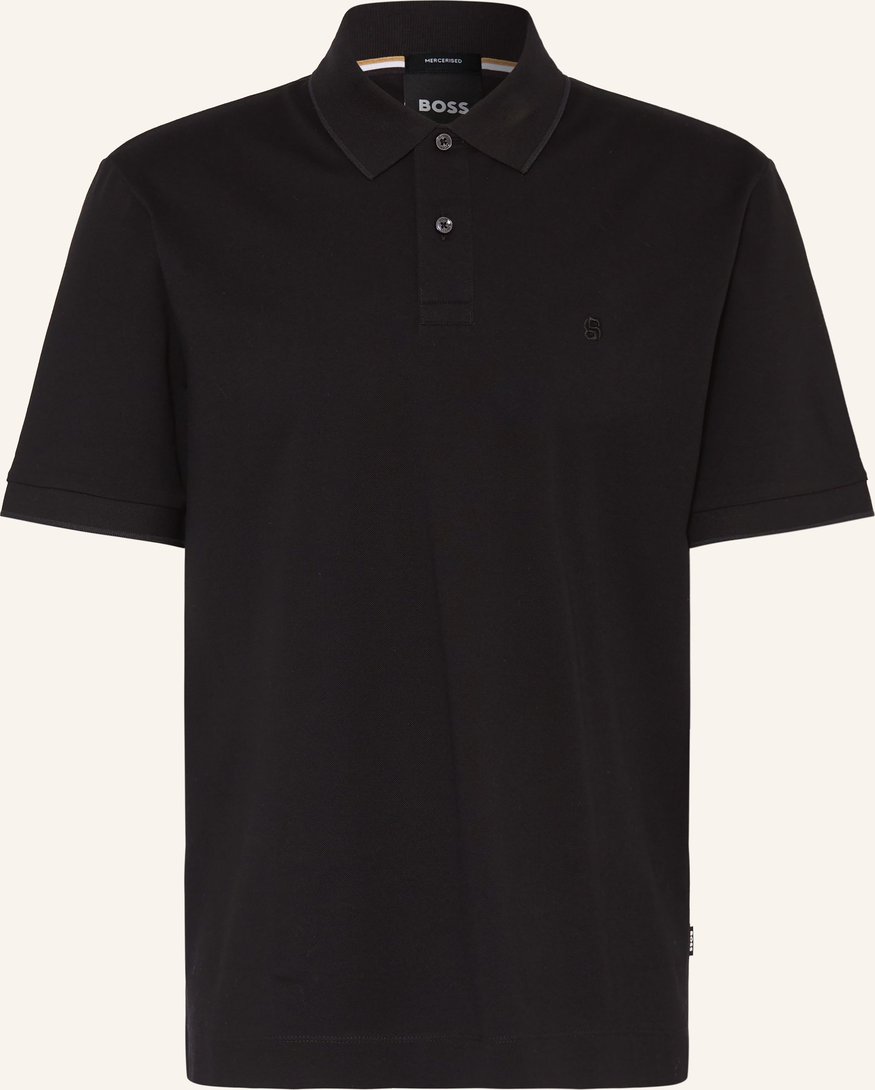 Boss Piqué-Poloshirt Parris schwarz