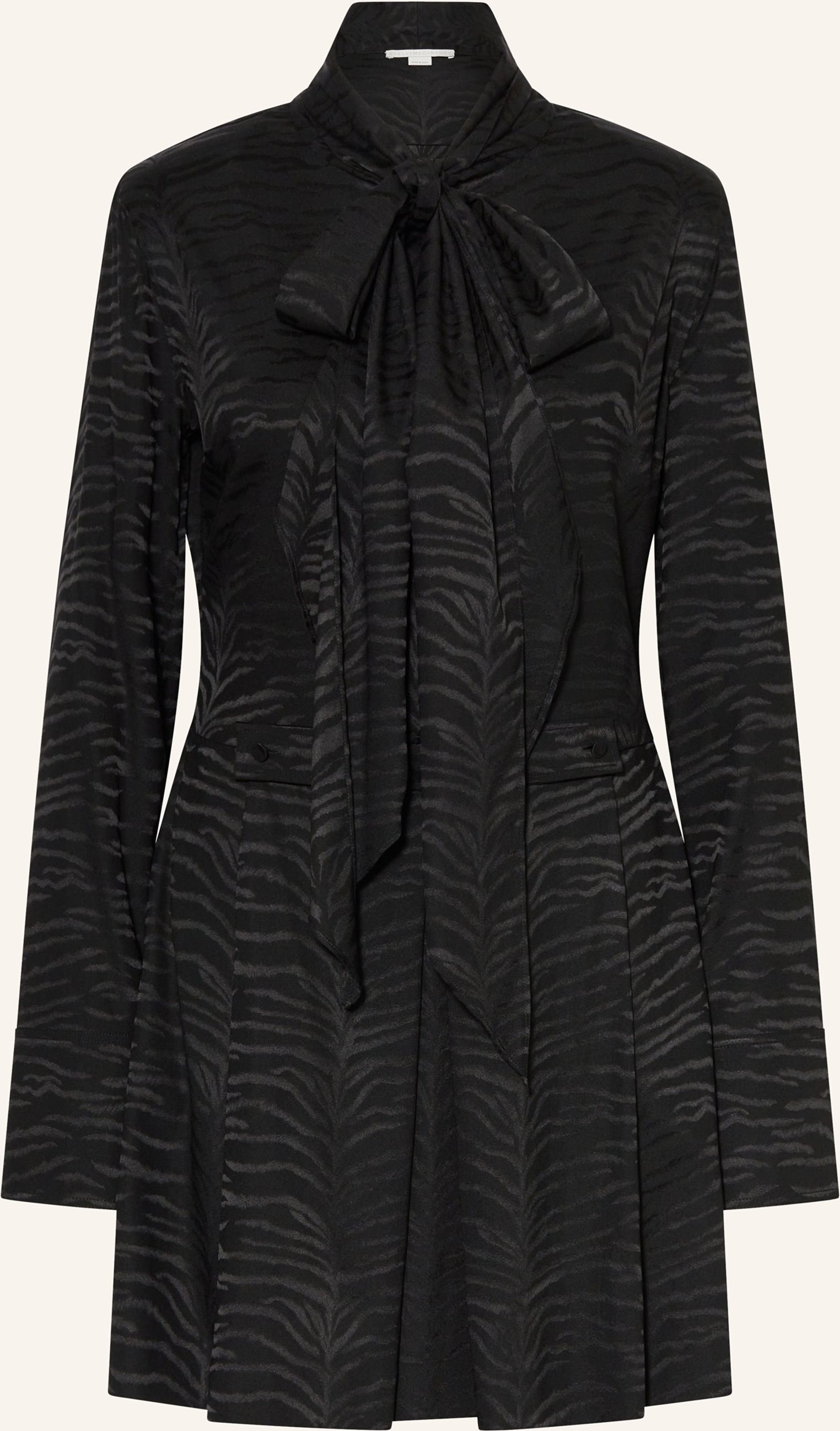 Stella Mccartney Seidenkleid Mit Schluppe schwarz