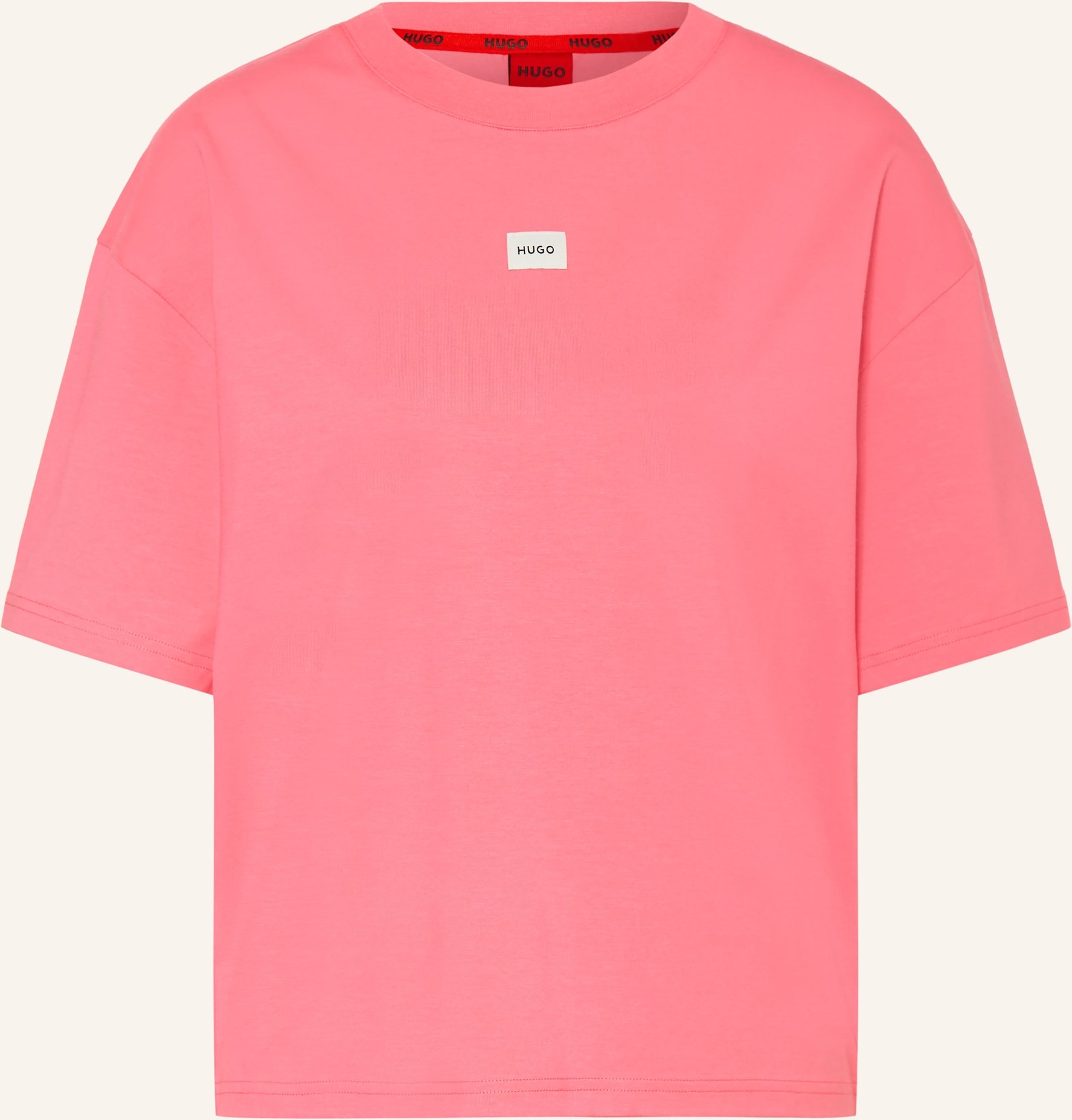Hugo Lounge-Shirt Signature pink