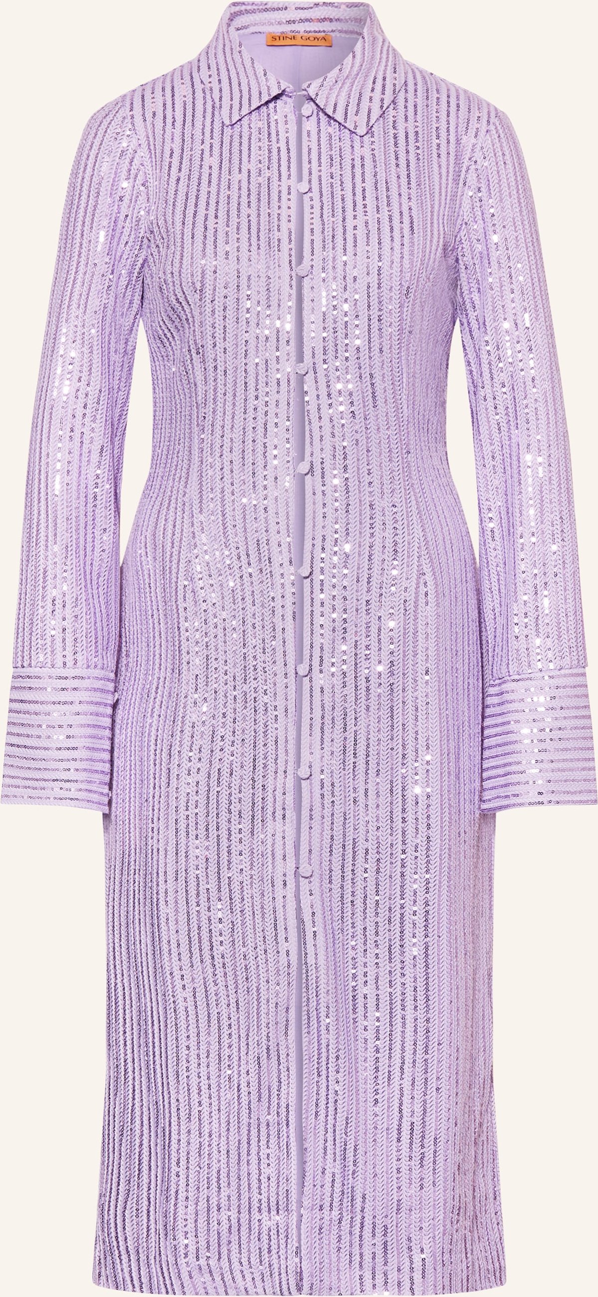 Stine Goya Mantel Sonja Mit Pailletten lila