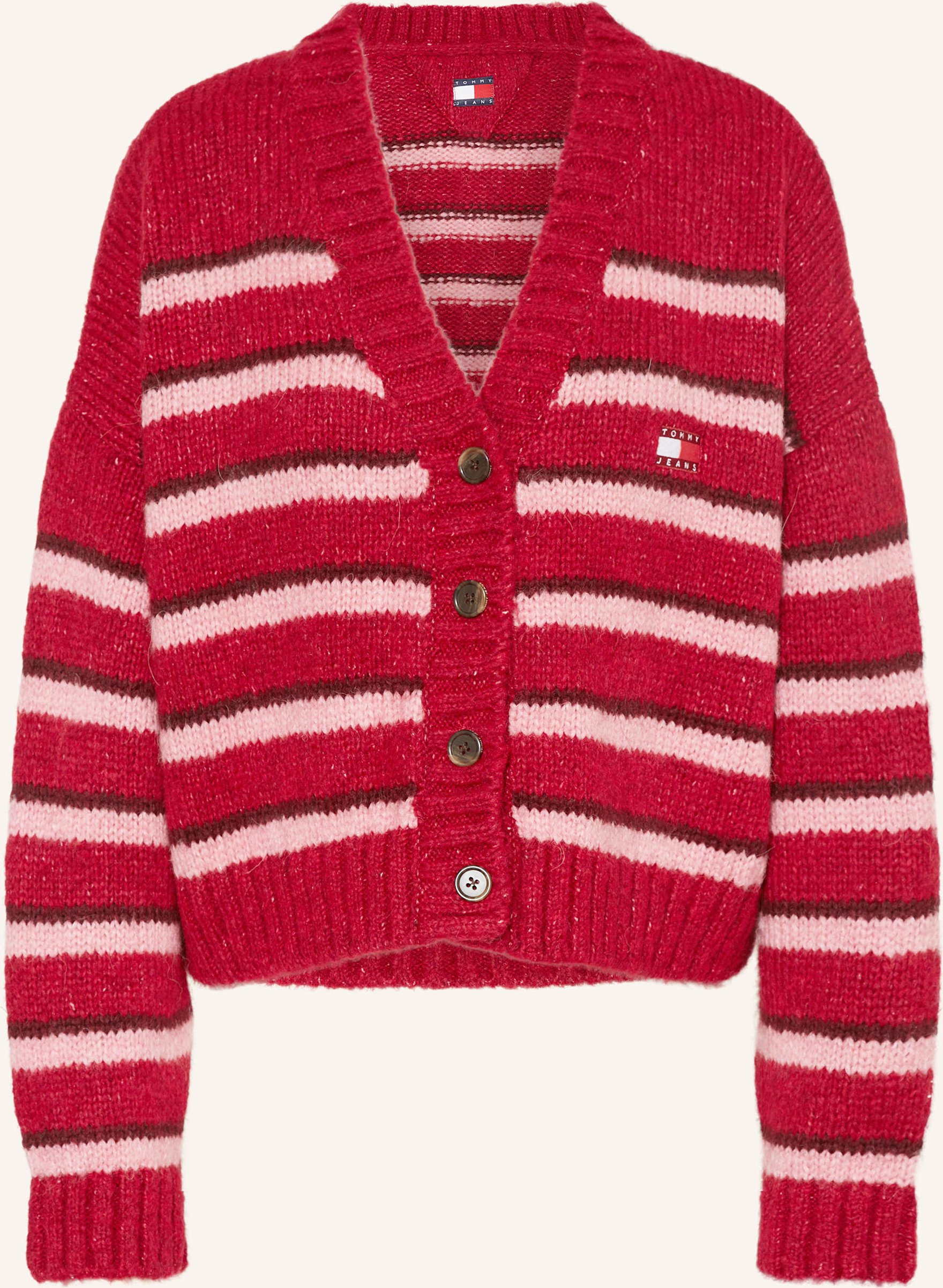 Tommy Jeans Strickjacke rot