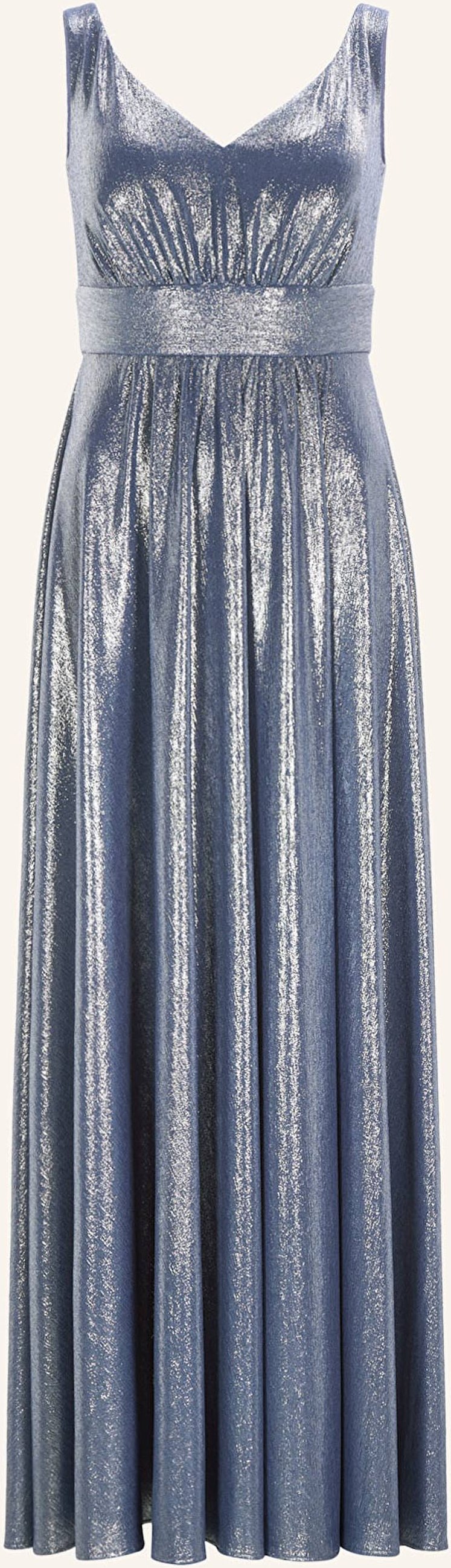 Swing Abendkleid Mit Glitzergarn blau
