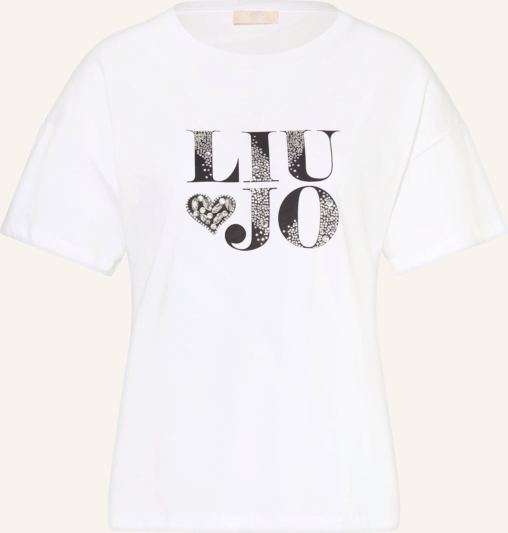 Liu Jo T-Shirt Mit Schmucksteinen weiss