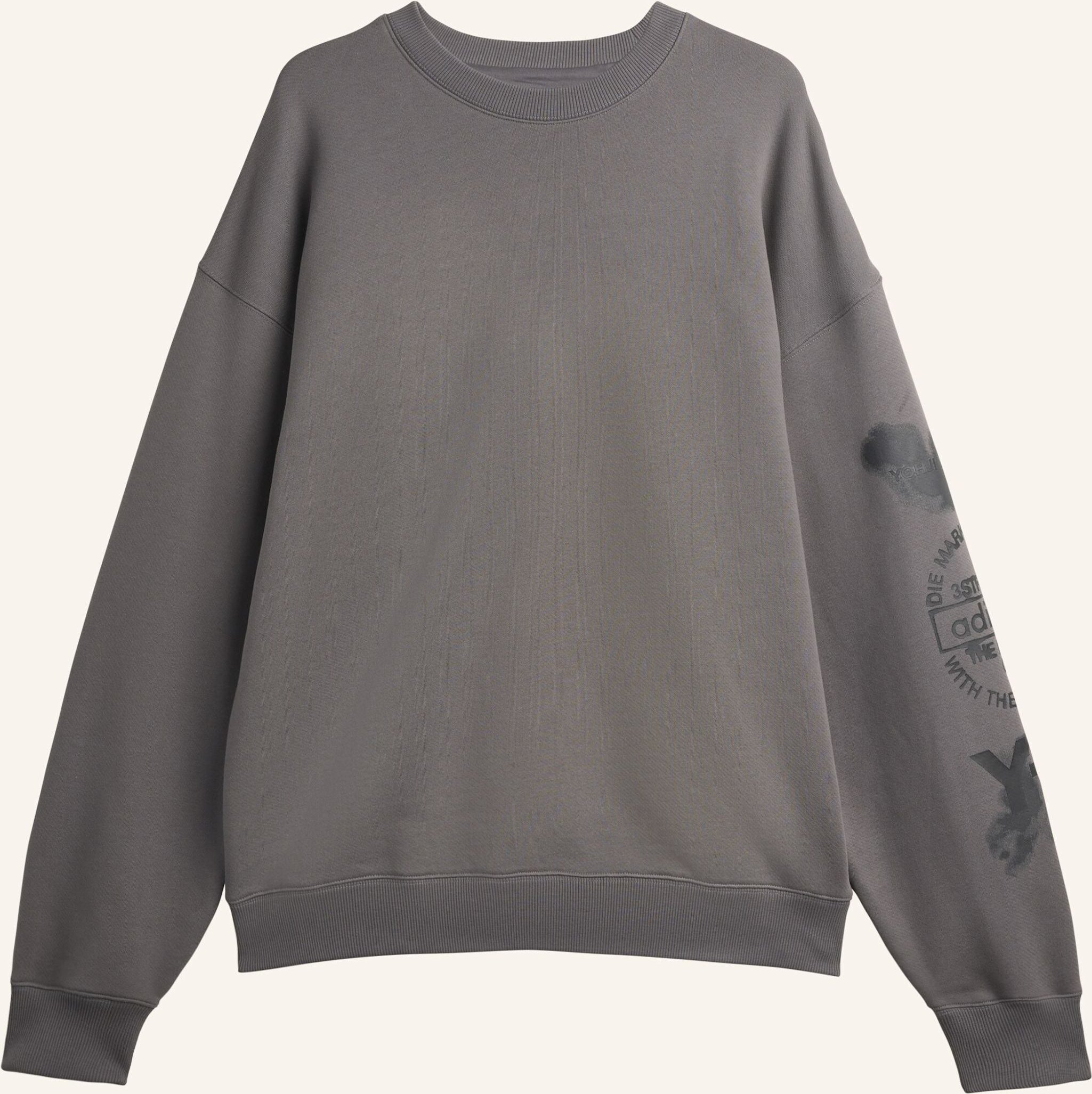 Y-3 Y-3 Grafik Crew Sweatshirt grau