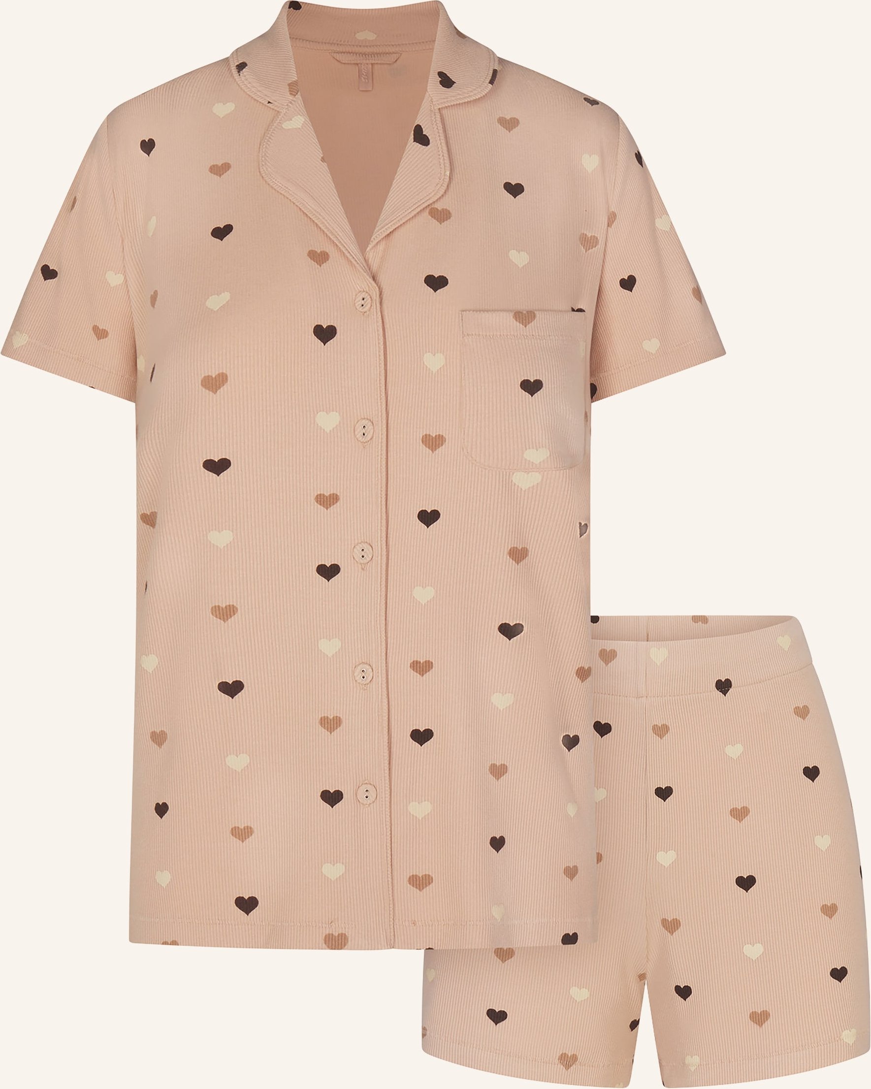 Skims Shorty-Schlafanzug Soft Lounge beige