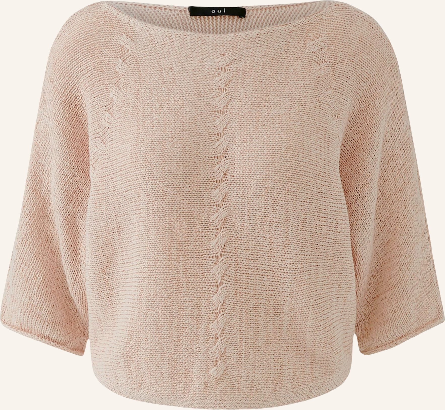 Oui Strickshirt Mit 3/4-Arm orange