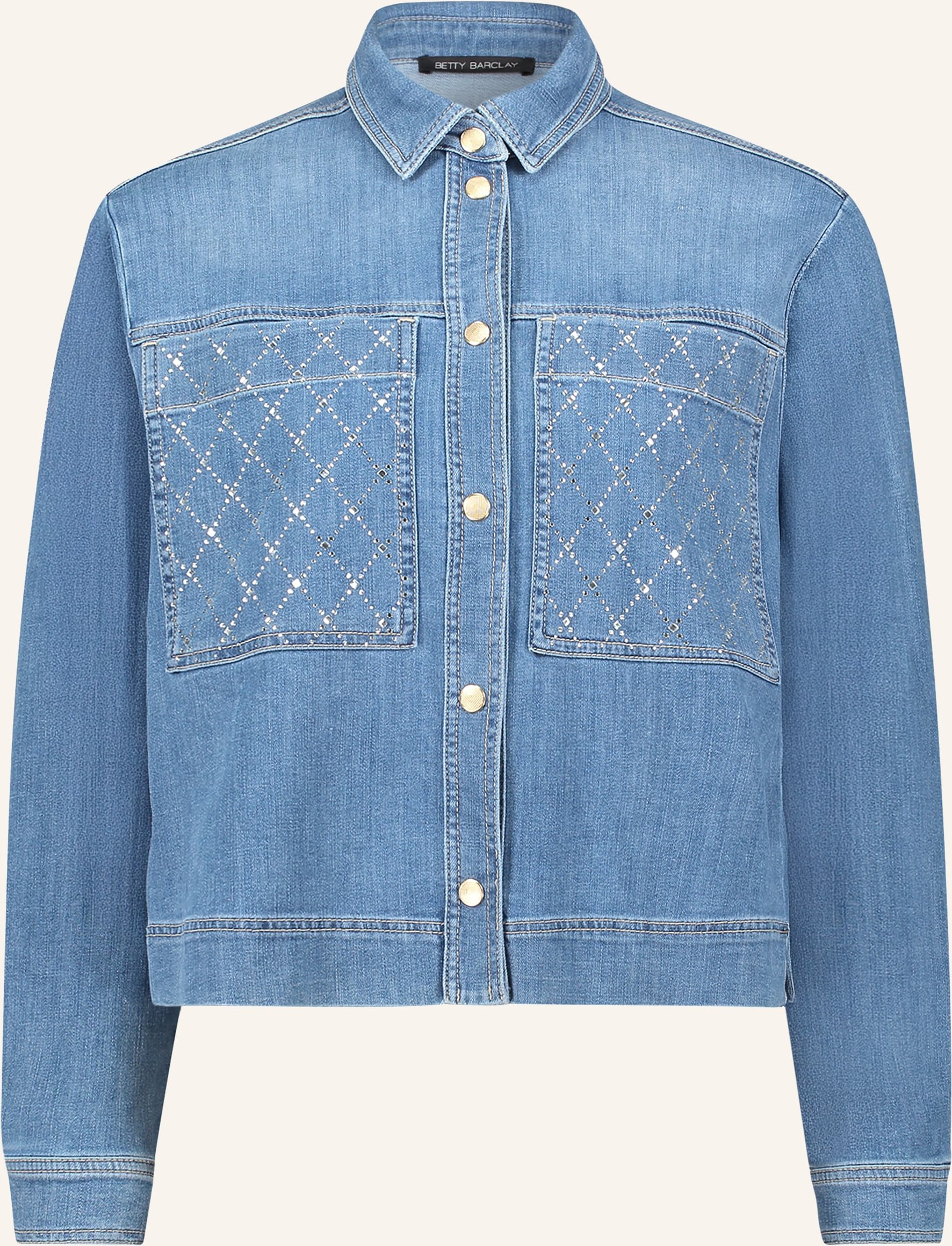 Betty Barclay Jeansbluse Mit Schmucksteinen blau