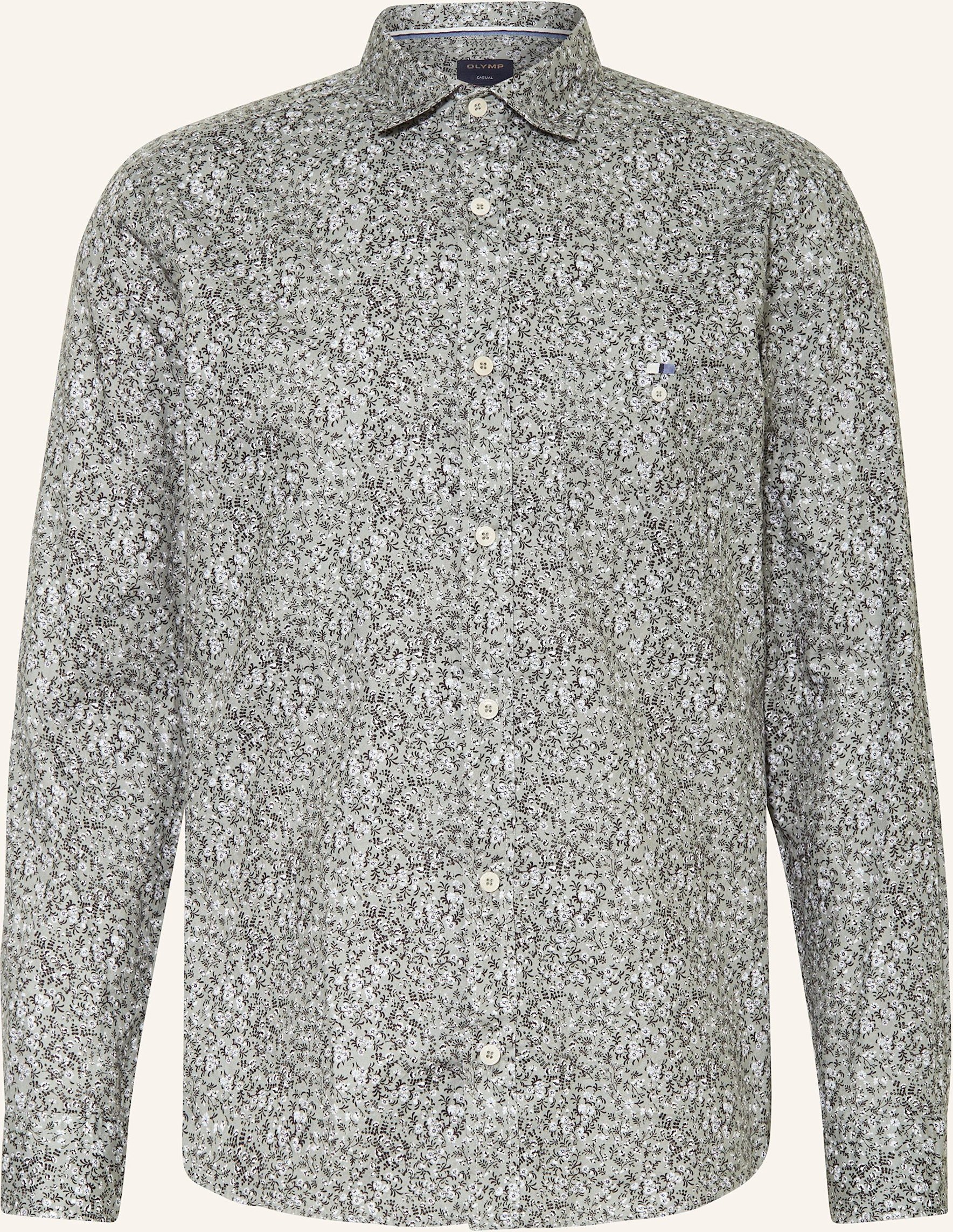 Olymp Hemd Casual Regular Fit grau