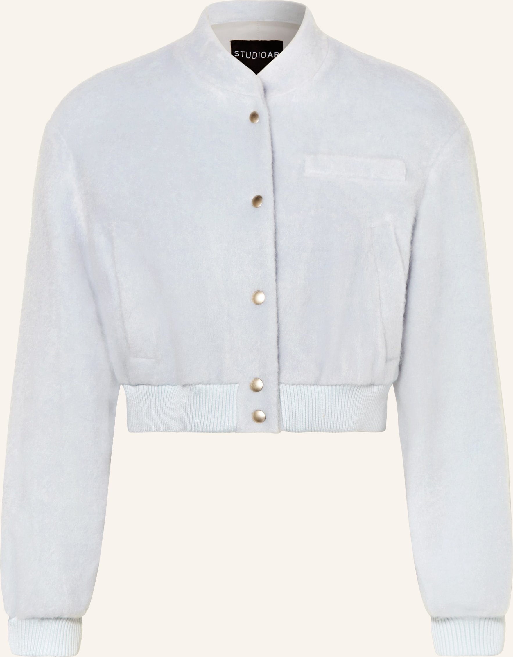 Studio Ar Cropped-Blouson Reina blau