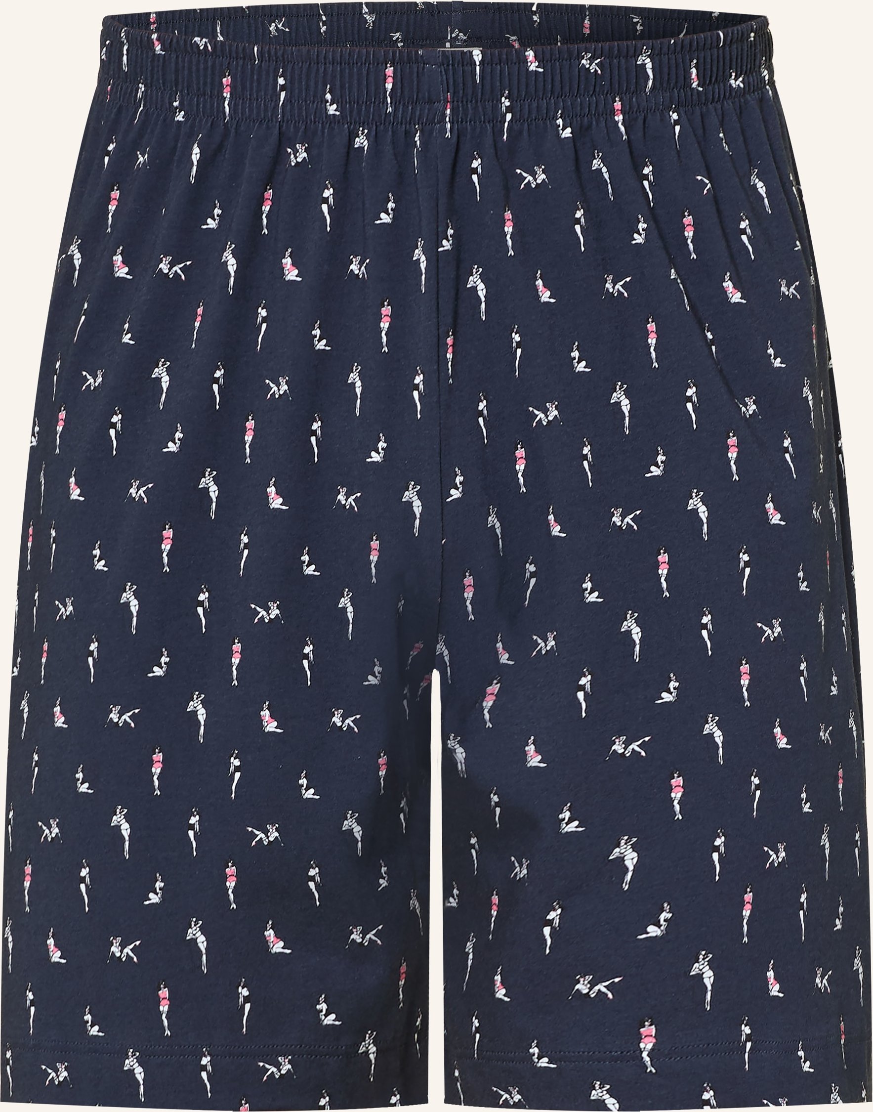 Mey Schlafshorts Serie Pin Up Doll blau