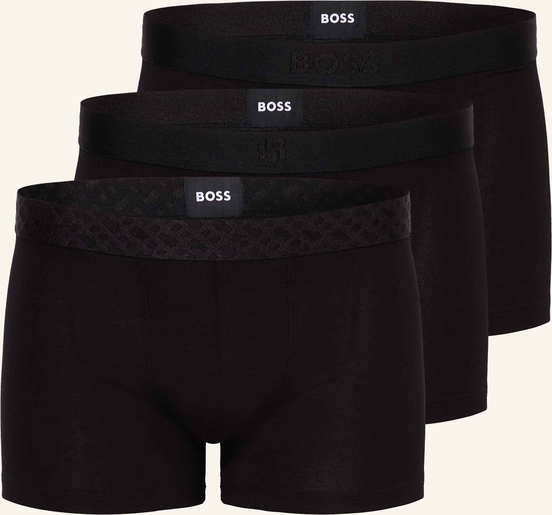 Boss 3er-Pack Boxershorts schwarz