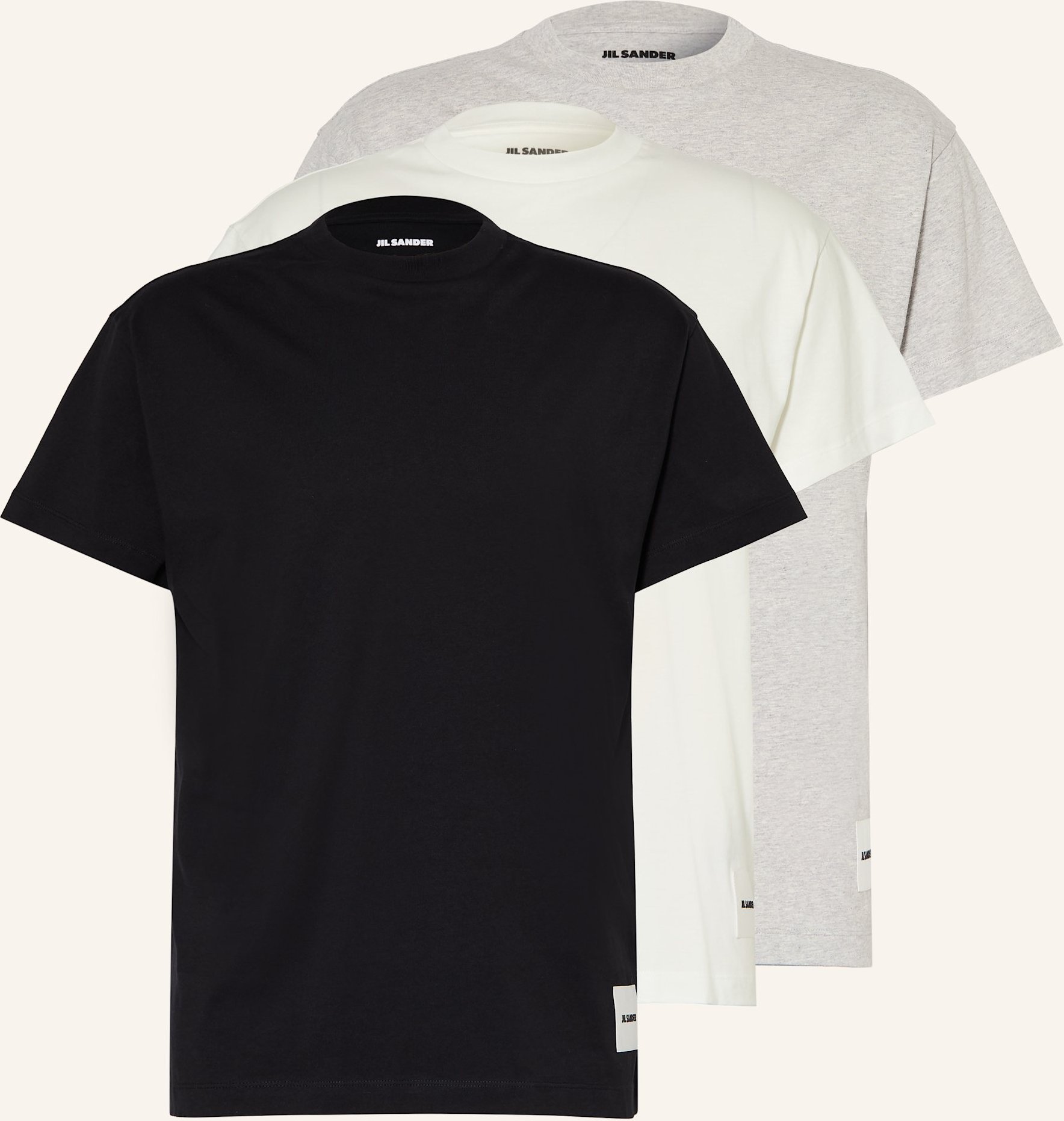 Jil Sander 3er-Pack T-Shirts weiss