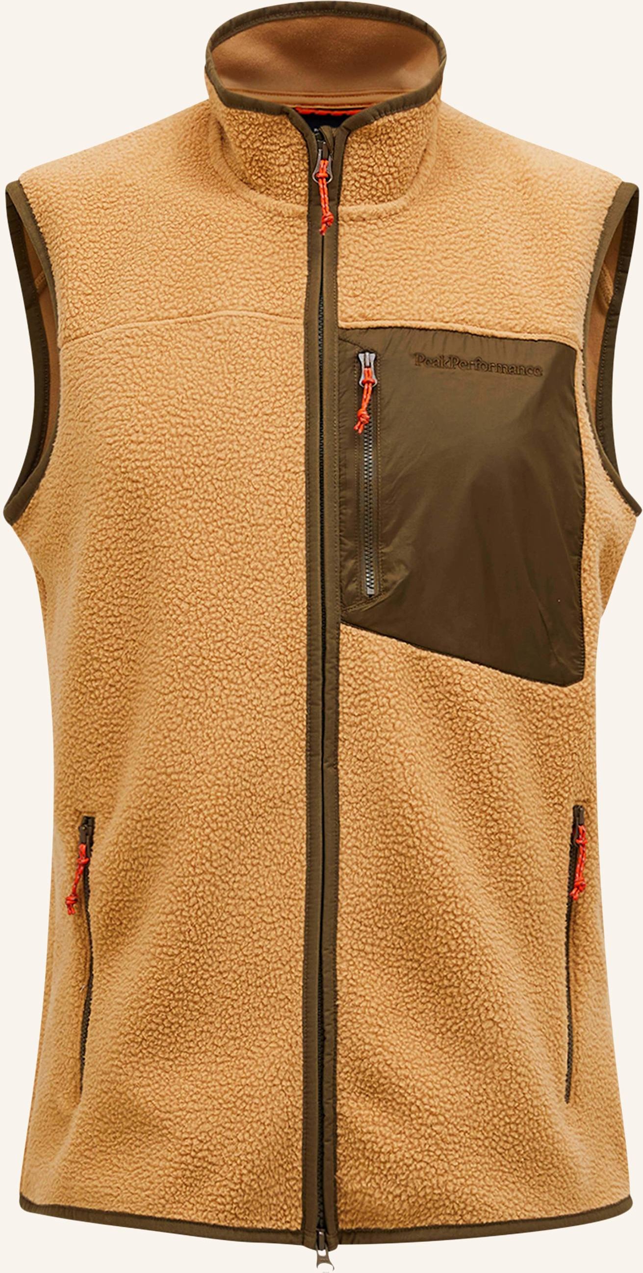 Peak Performance Fleeceweste braun