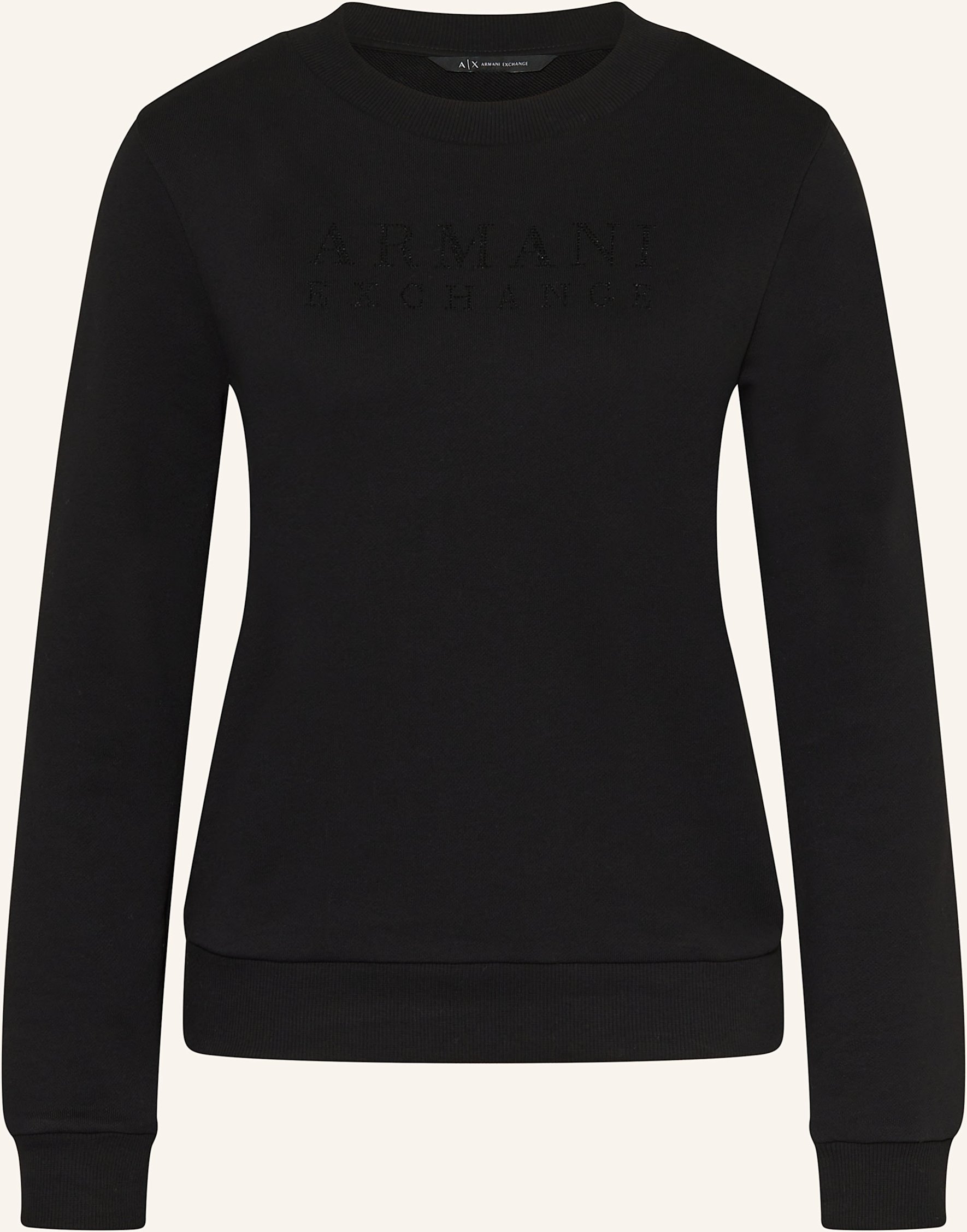 Thumbnail - Armani Exchange Sweatshirt Mit Schmucksteinen schwarz