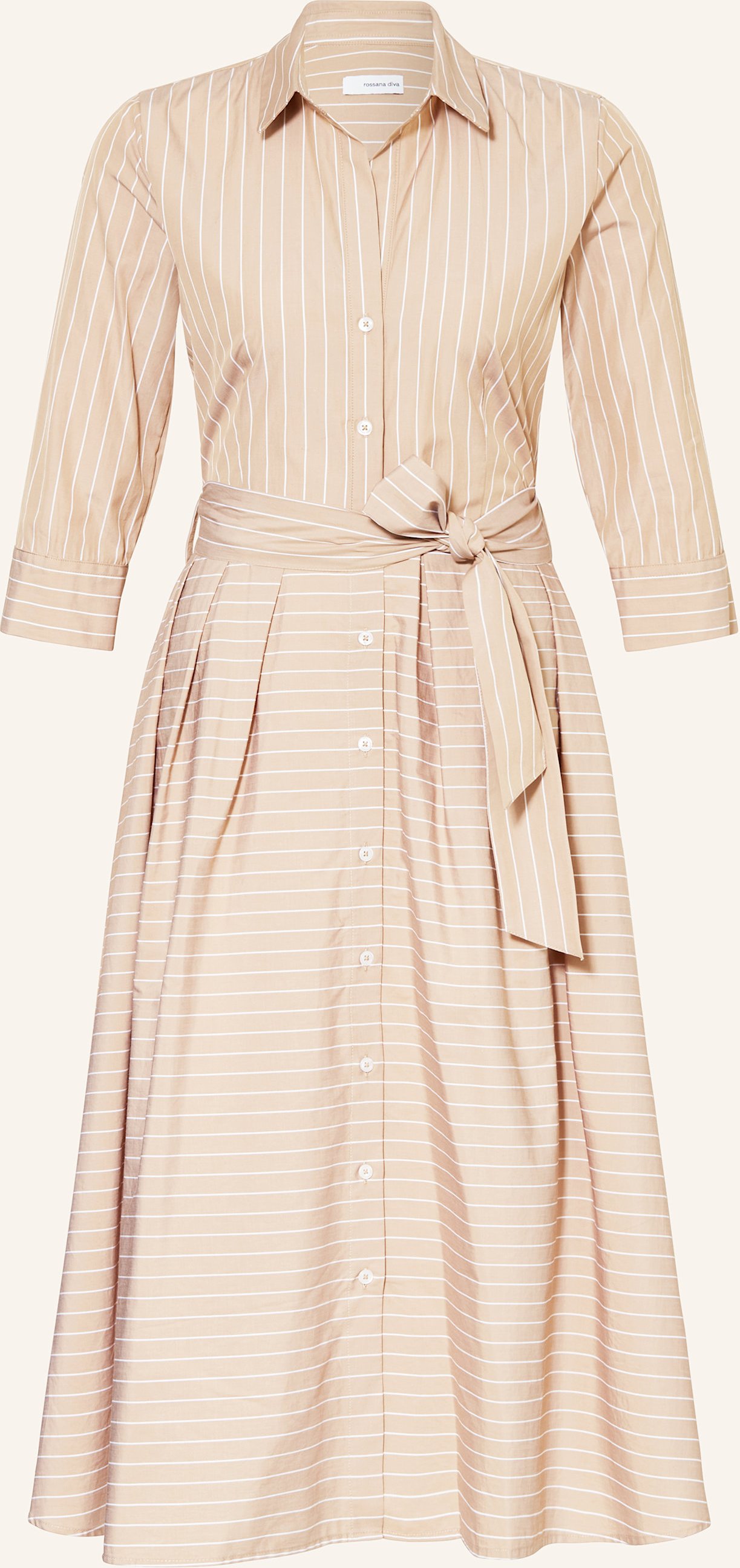 Rossana Diva Hemdblusenkleid Mit 3/4-Arm beige