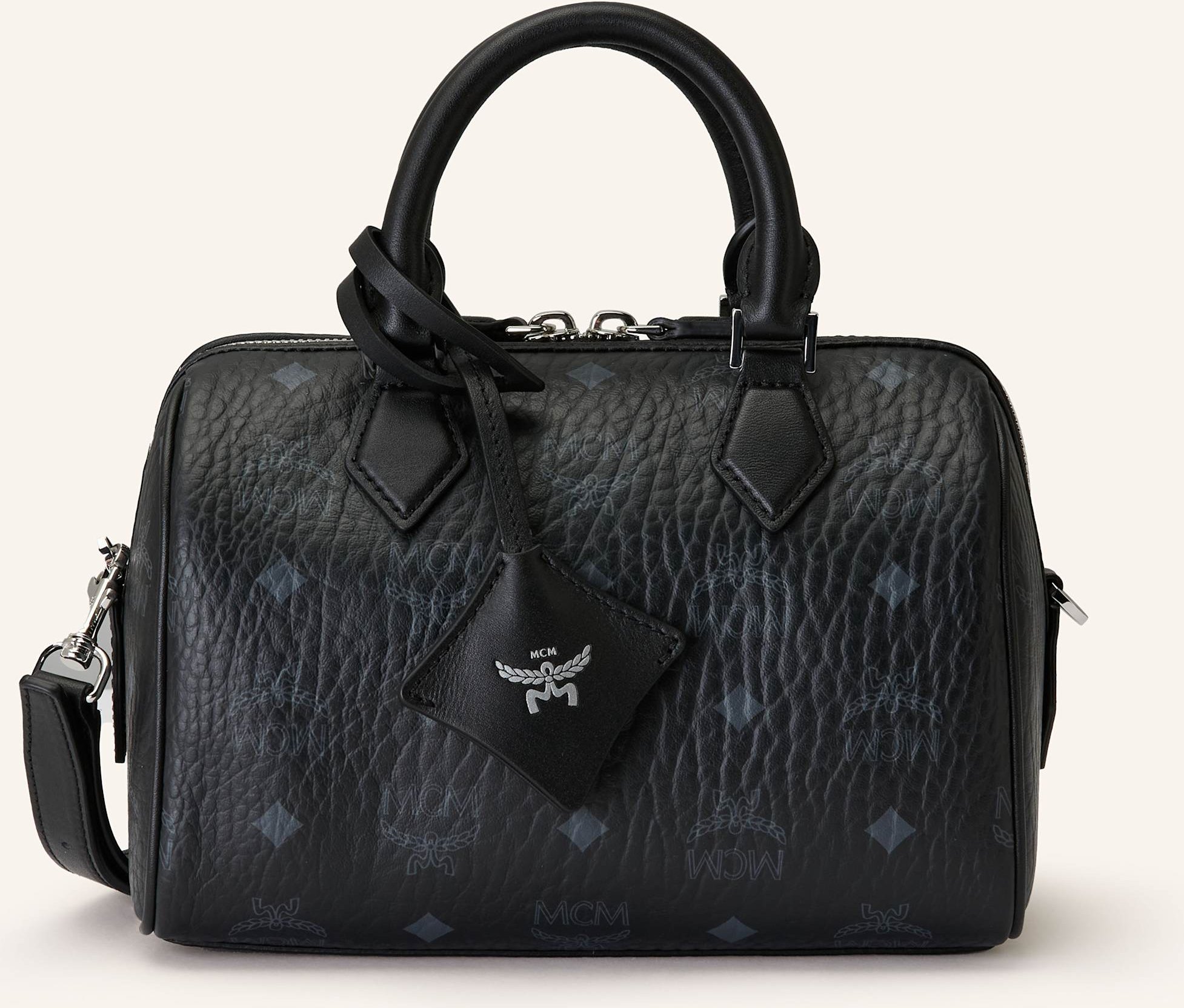 Mcm Handtasche Ella Vi Boston Small schwarz