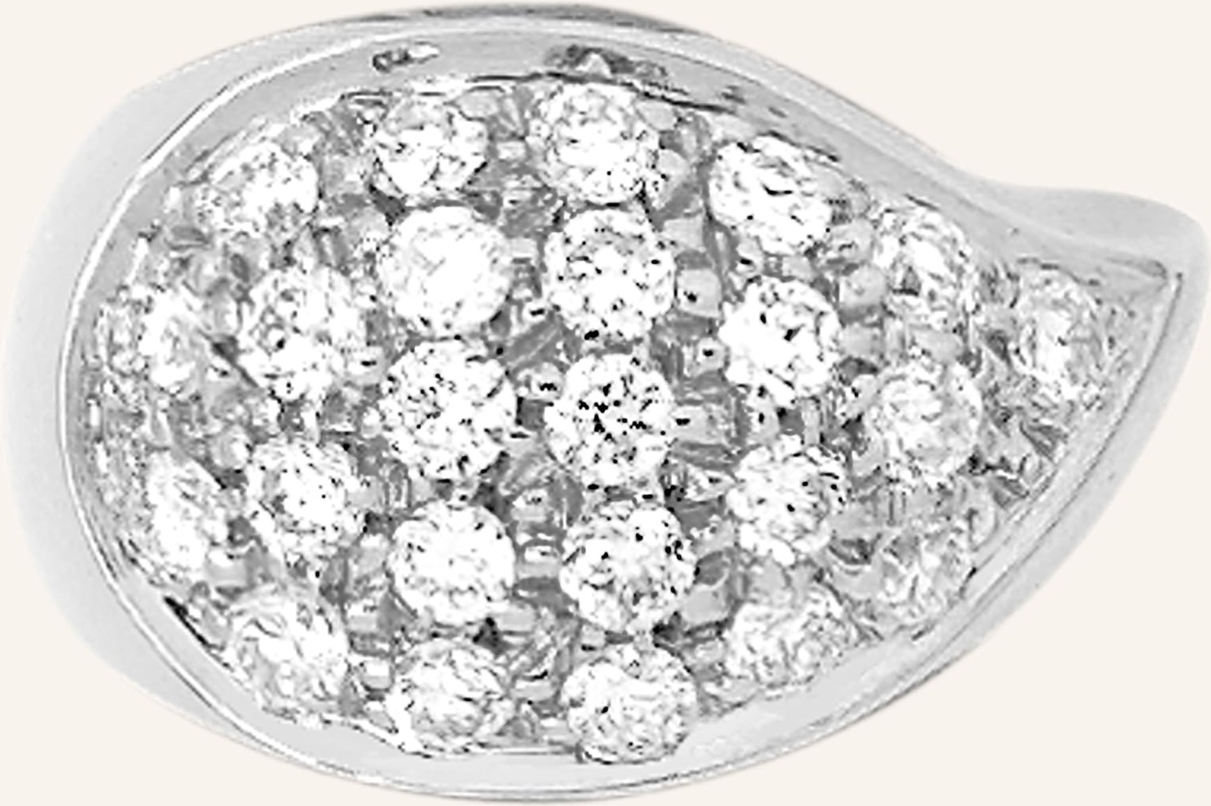 Tamara Comolli Charm Signature Drop Clasp Diamond Pavé Aus 18 Karat Weißgold Mit Diamant Pavé silber