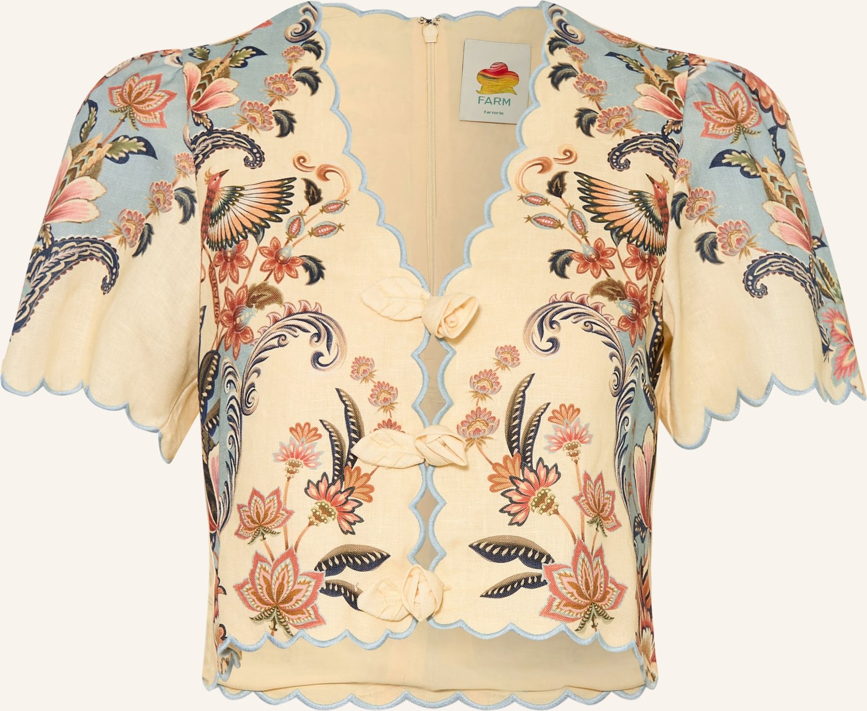 Farm Rio Blusenshirt Aus Leinen gelb