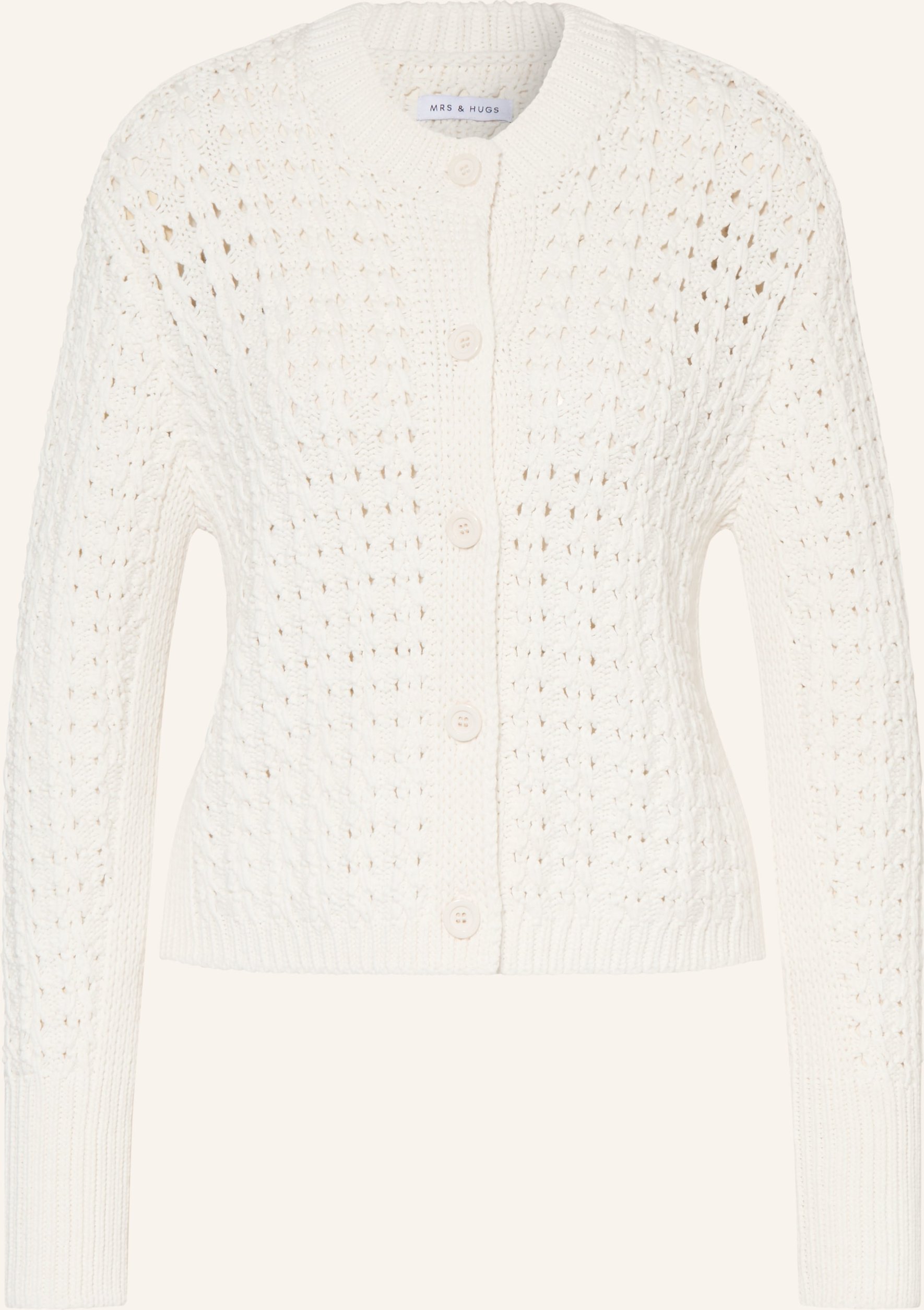 Mrs & Hugs Strickjacke weiss