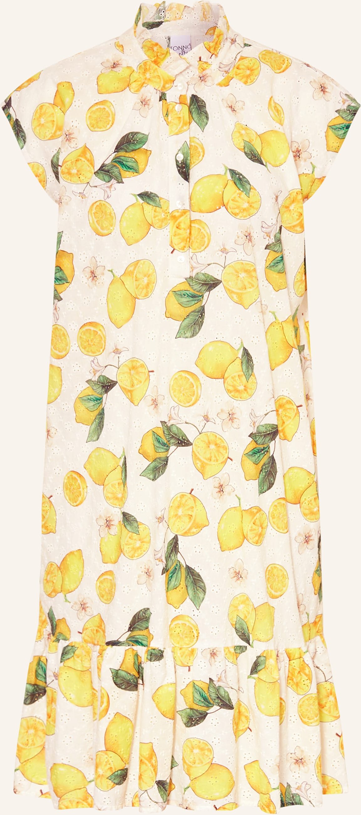 Tonno & Panna Kleid Aus Lochspitze gelb
