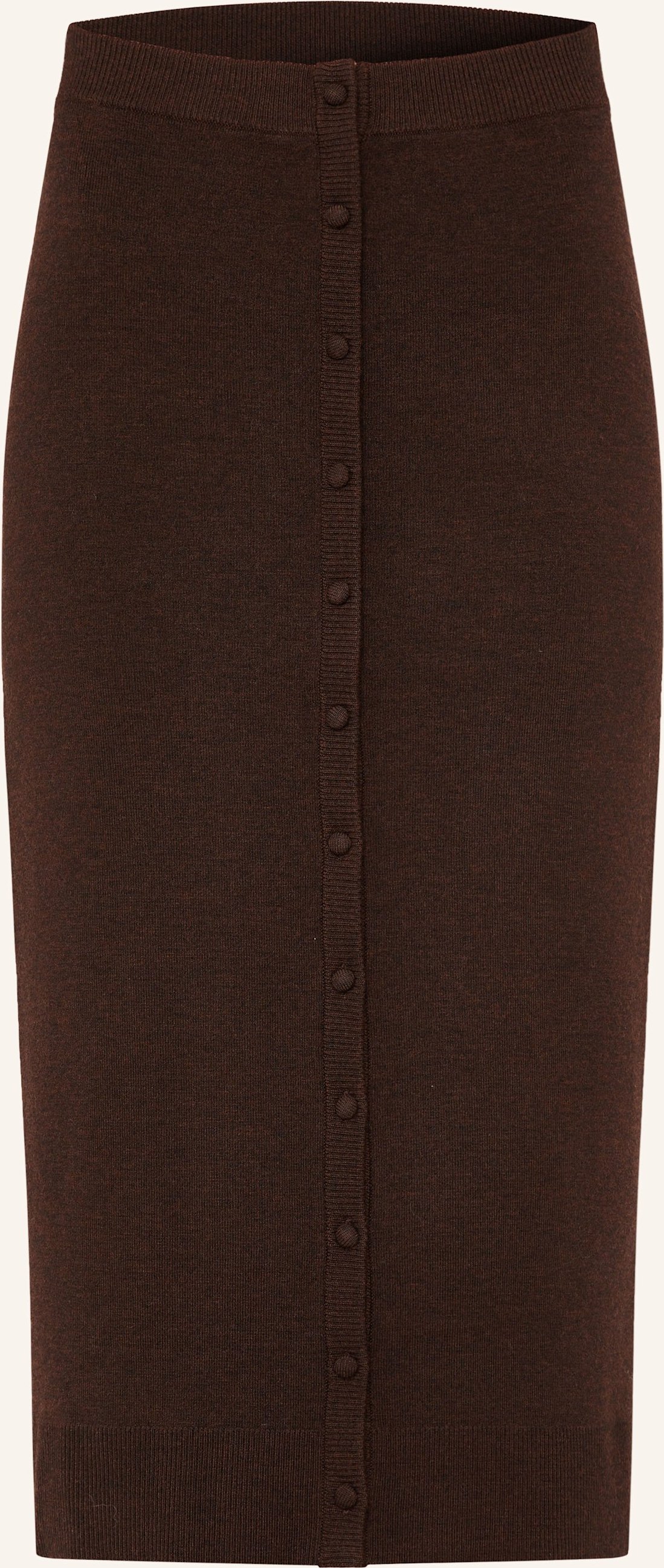 Victoria Beckham Strickrock Aus Merinowolle braun