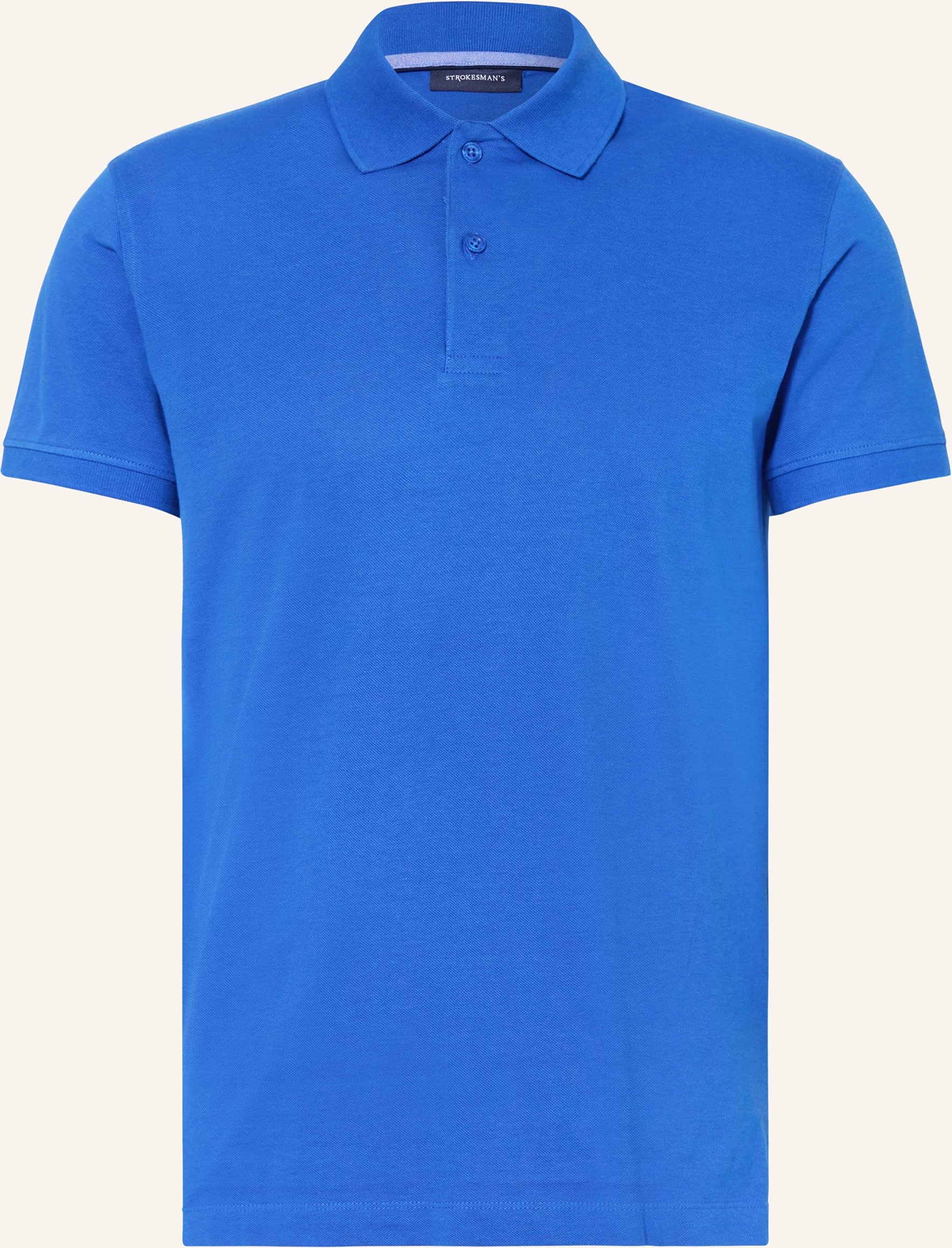 Strokesman's Piqué-Poloshirt blau