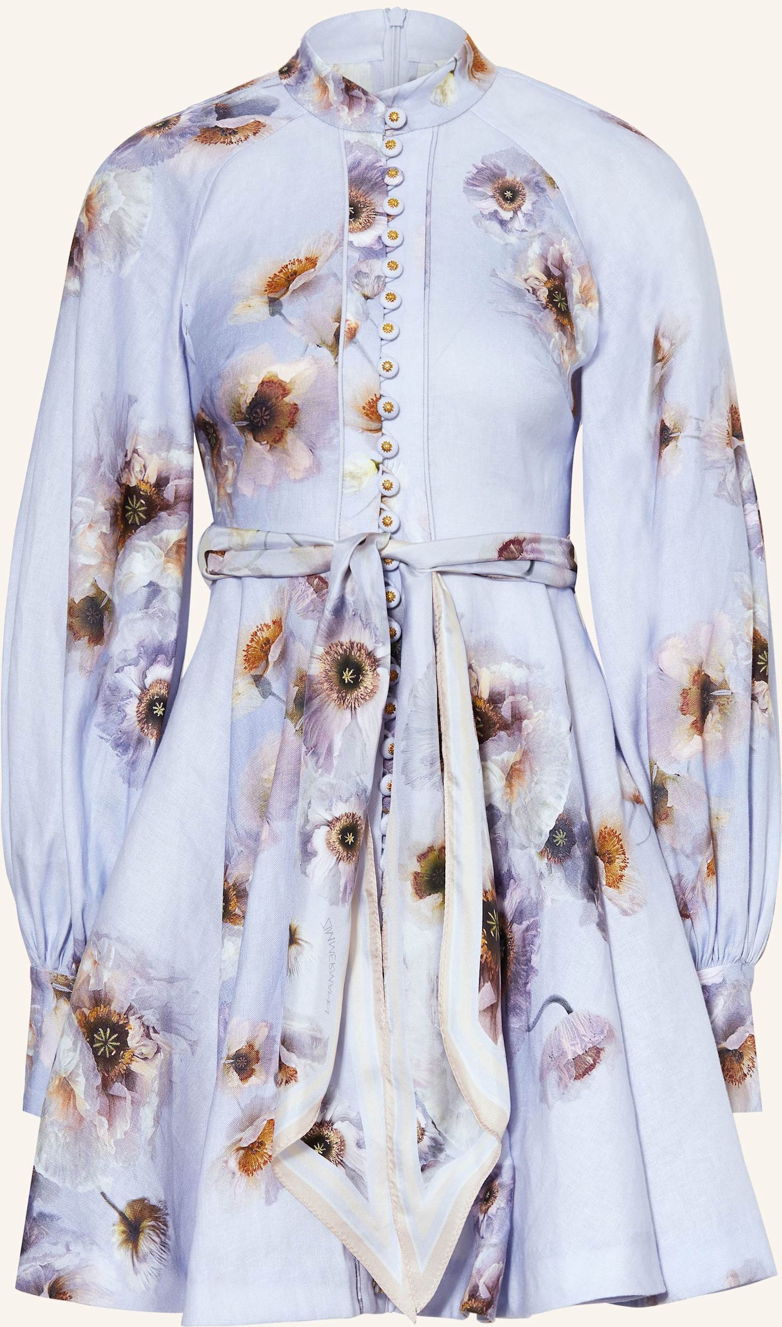 Zimmermann Cocktailkleid Hypnotic Aus Leinen lila