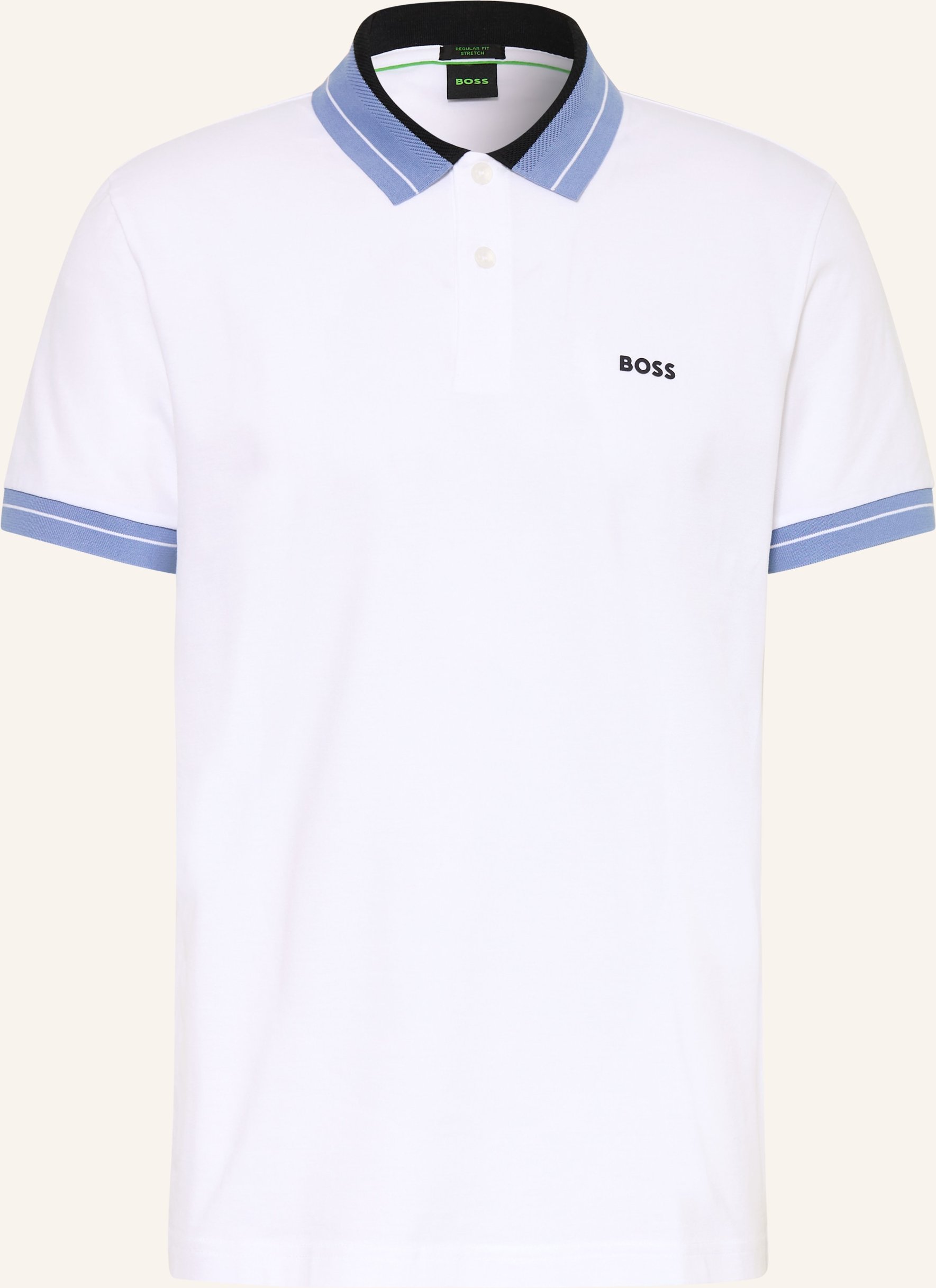 Boss Piqué-Poloshirt Member Regular Fit weiss