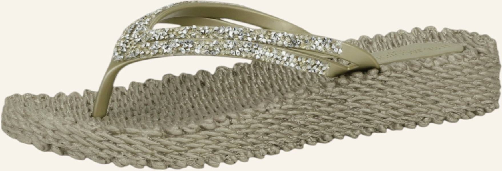 Ilse Jacobsen Zehentrenner Mit Schmucksteinen gold