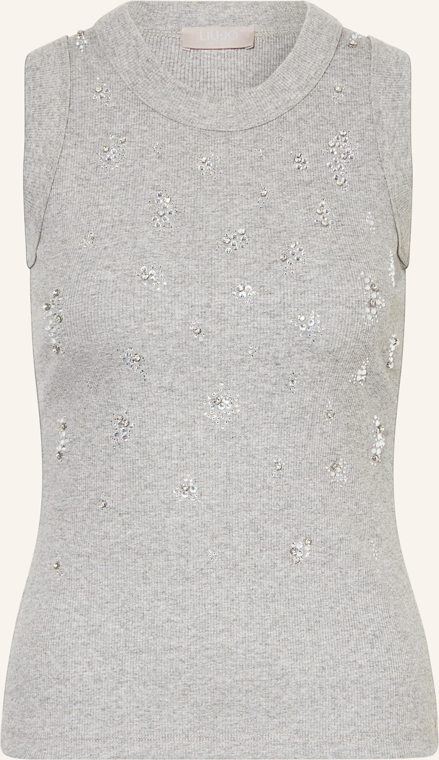 Liu Jo Top Mit Schmucksteinen grau