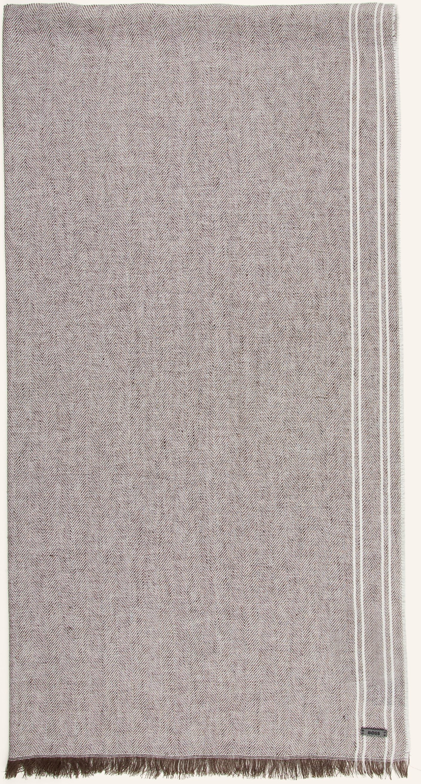 Boss Schal Oscaar Mit Leinen braun