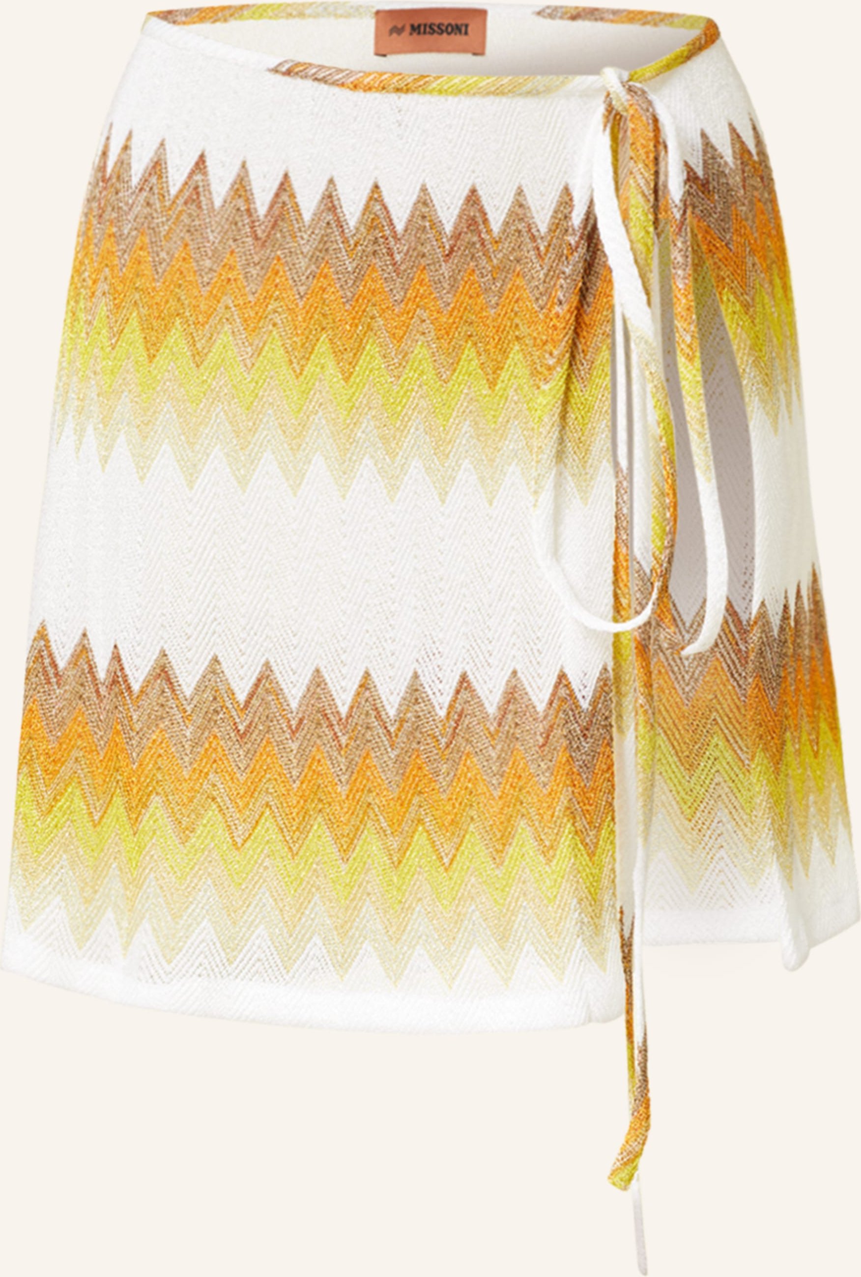 Missoni Wickelrock Aus Strick Mit Glanzgarn gold